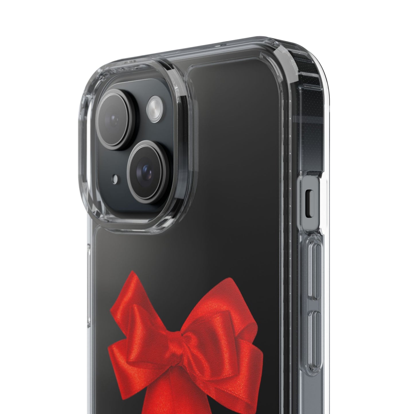 Aesthetic Red Bow Clear Case