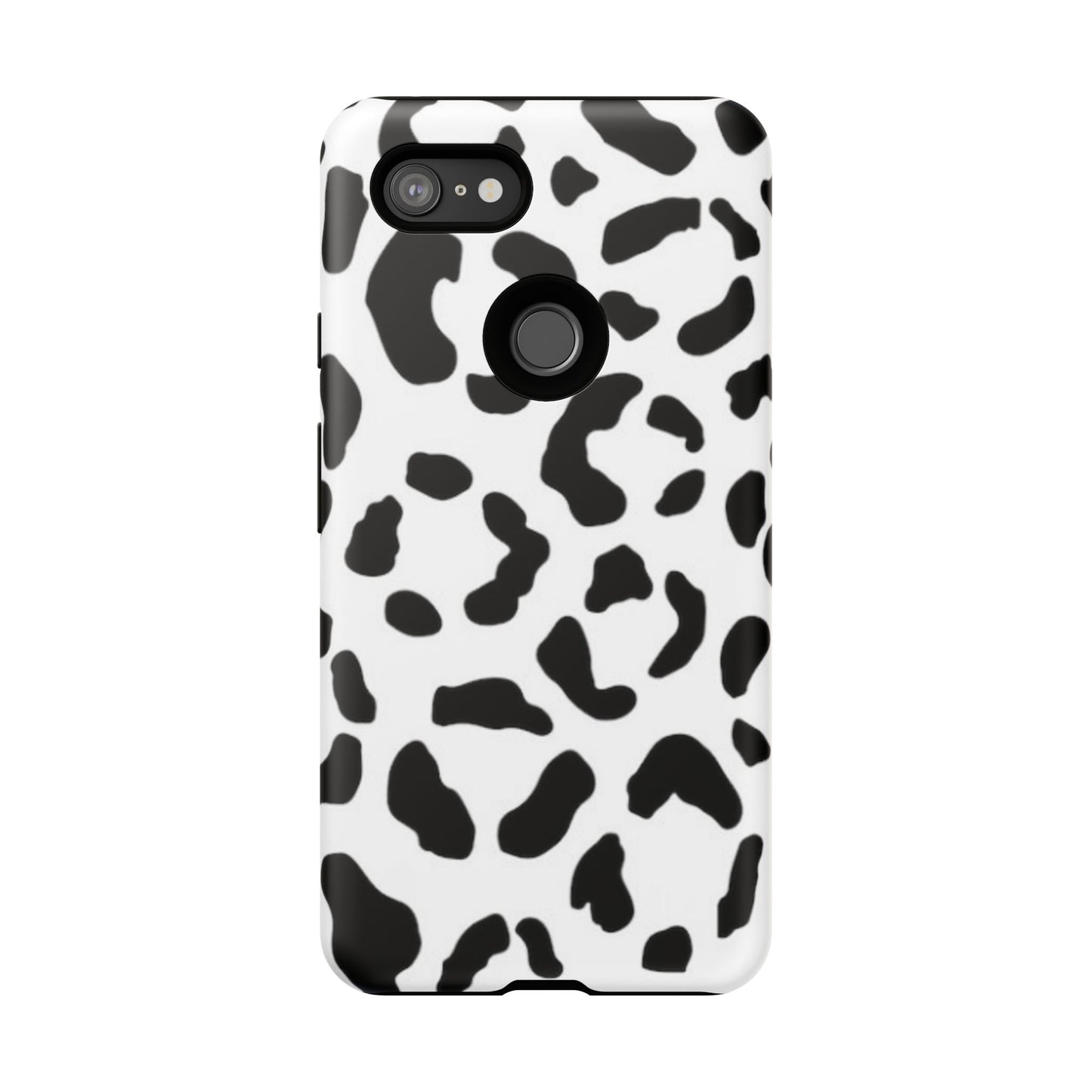 Black and White Leopard Print Tough Case