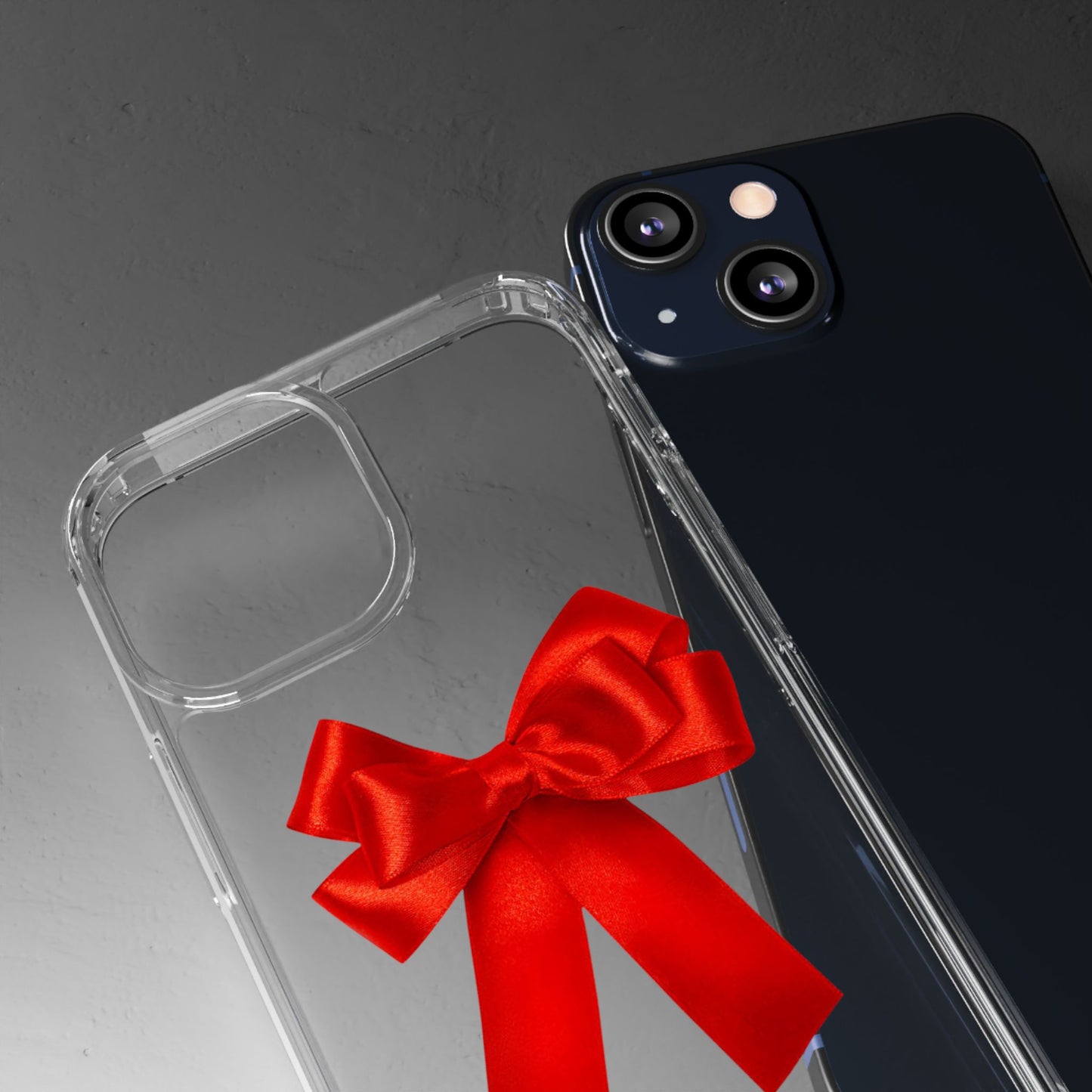 Aesthetic Red Bow Clear Case