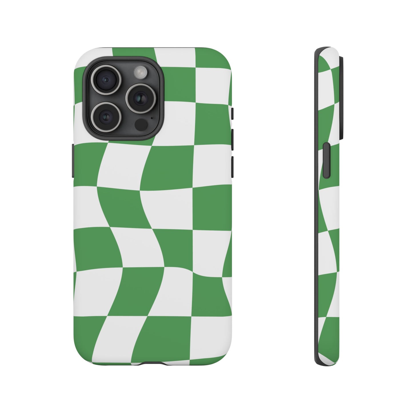 Wavy Green Chequered Tough Case