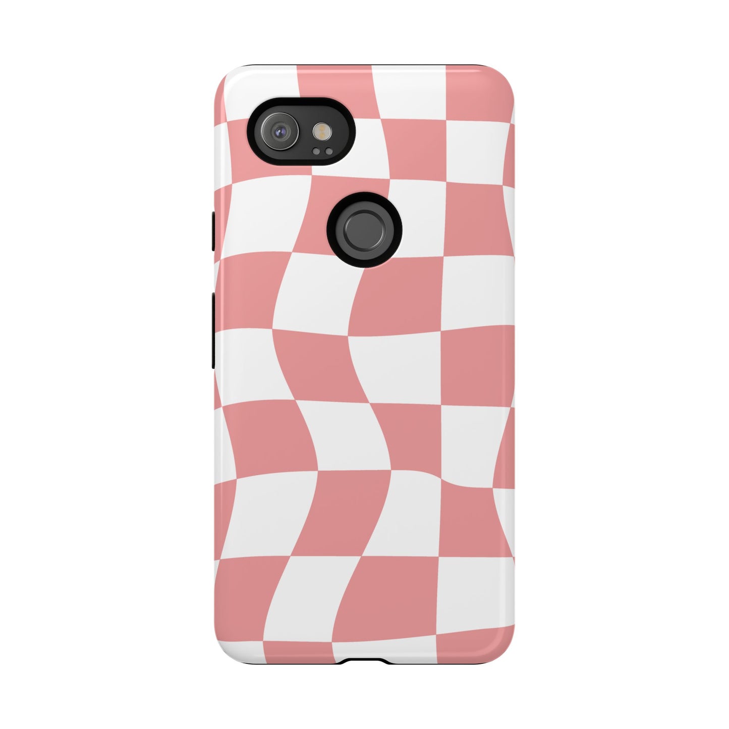 Wavy Pink Chequered Tough Case