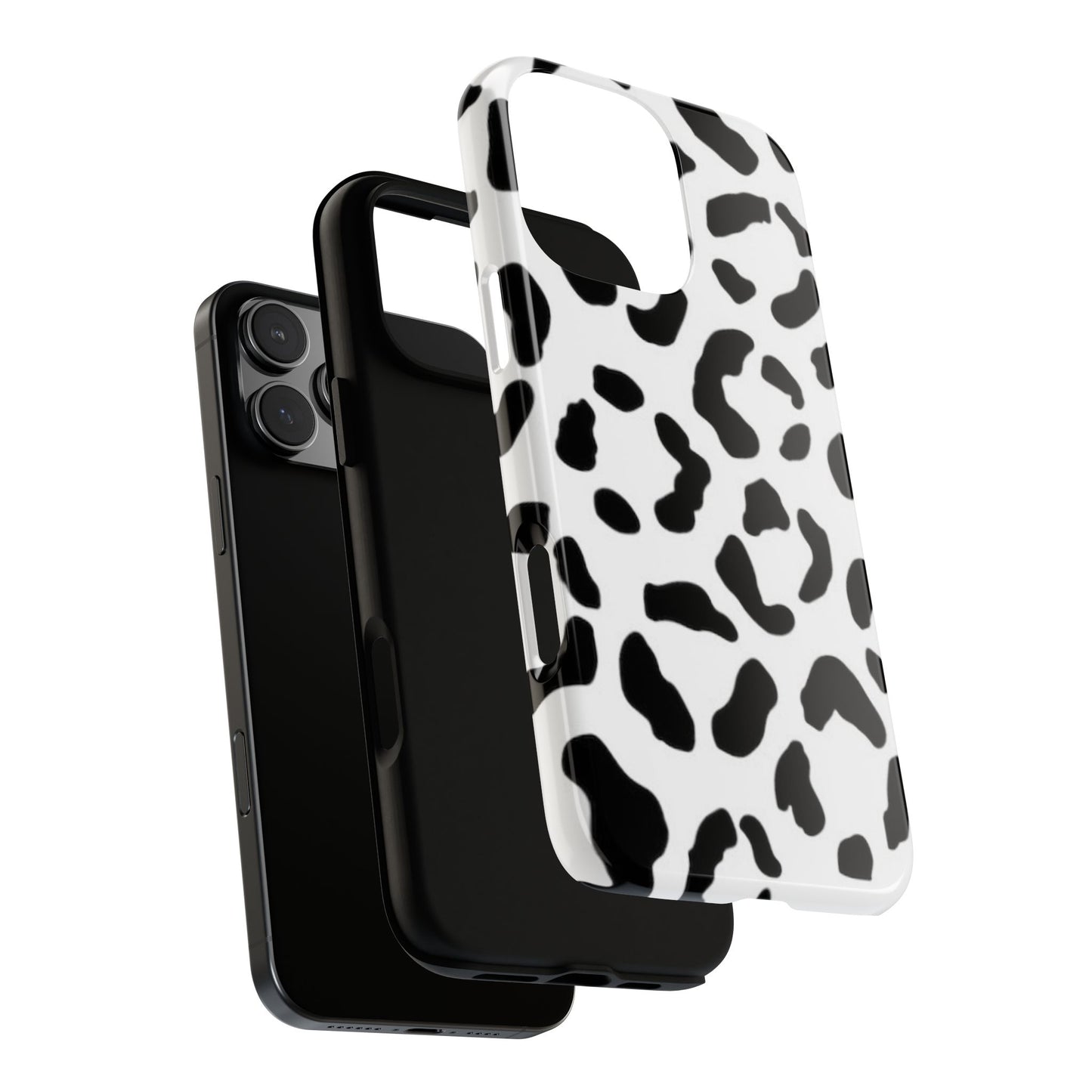 Black and White Leopard Print Tough Case