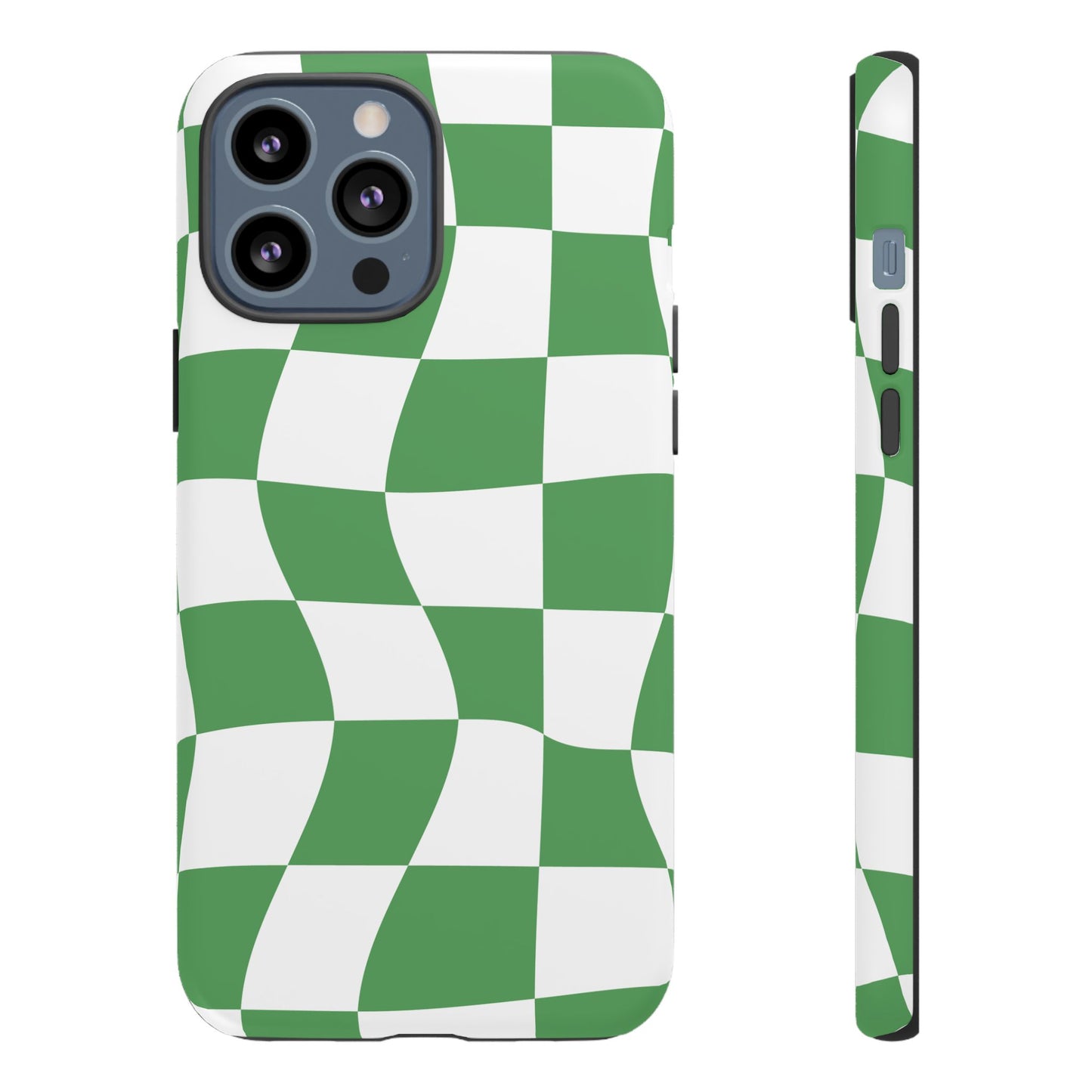 Wavy Green Chequered Tough Case