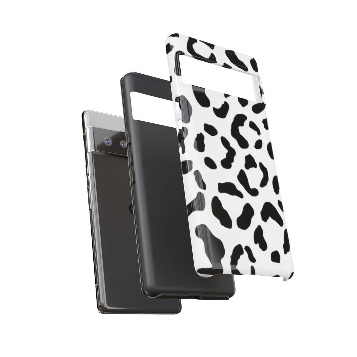Black and White Leopard Print Tough Case