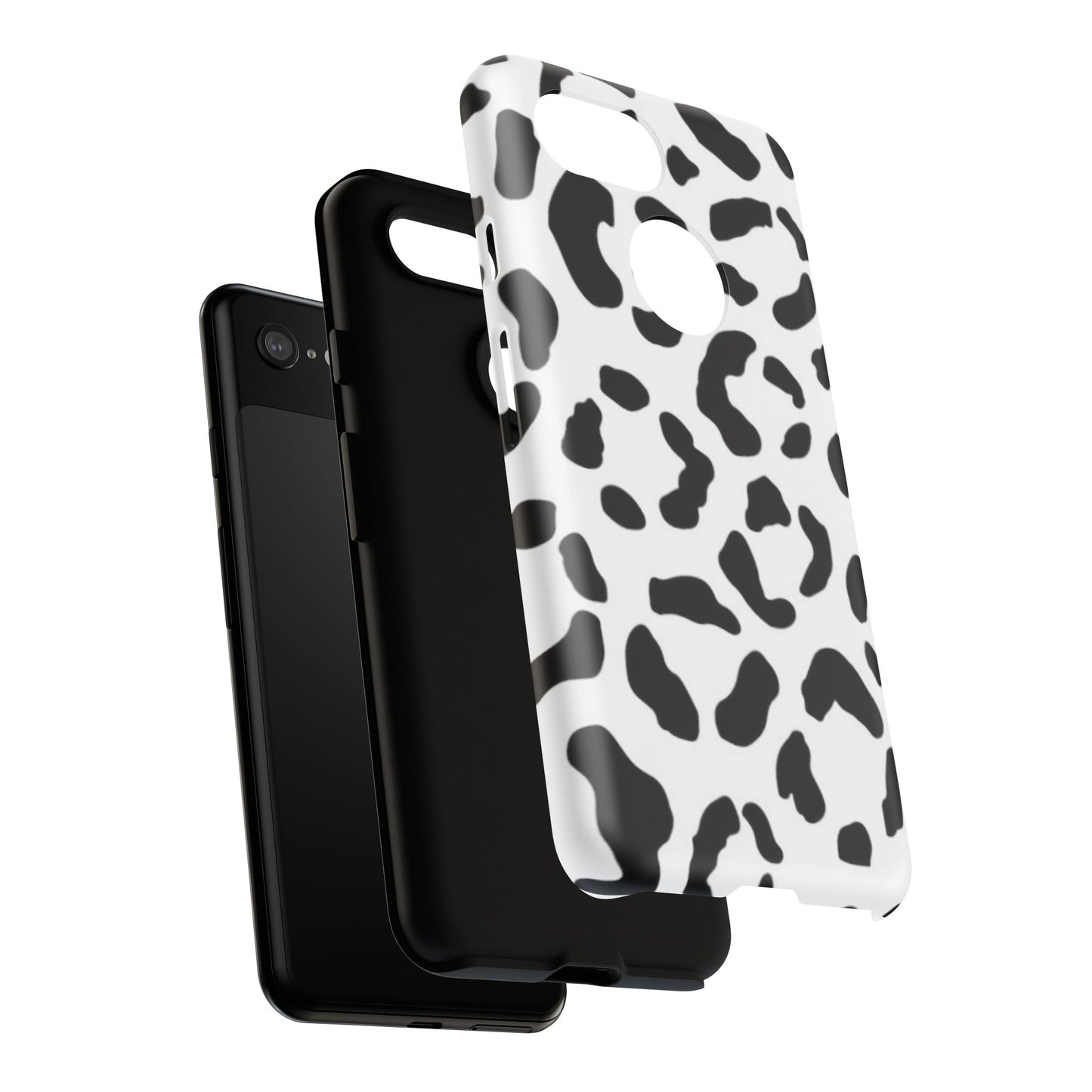 Black and White Leopard Print Tough Case