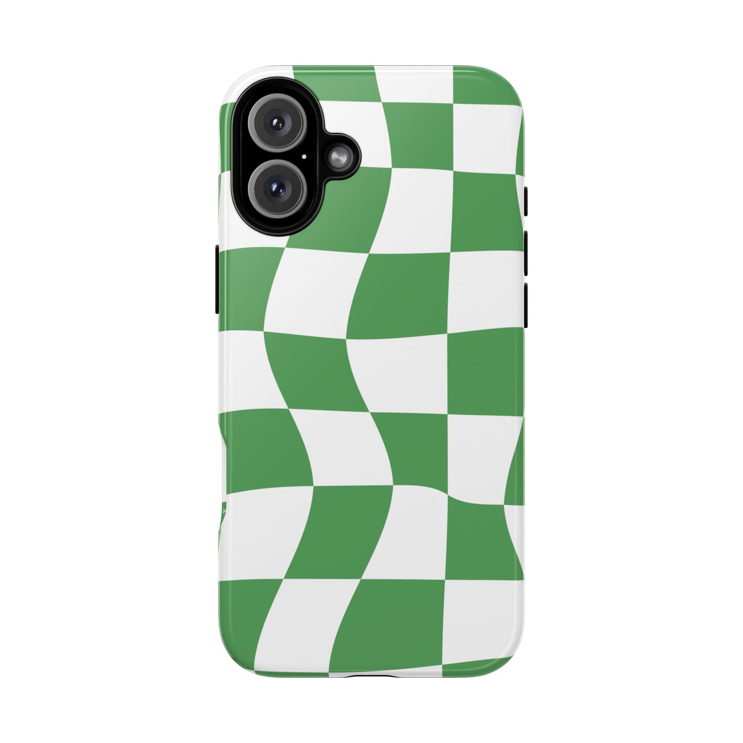 Wavy Green Chequered Tough Case
