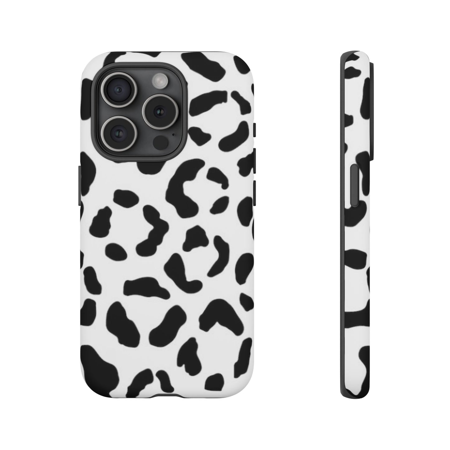 Black and White Leopard Print Tough Case