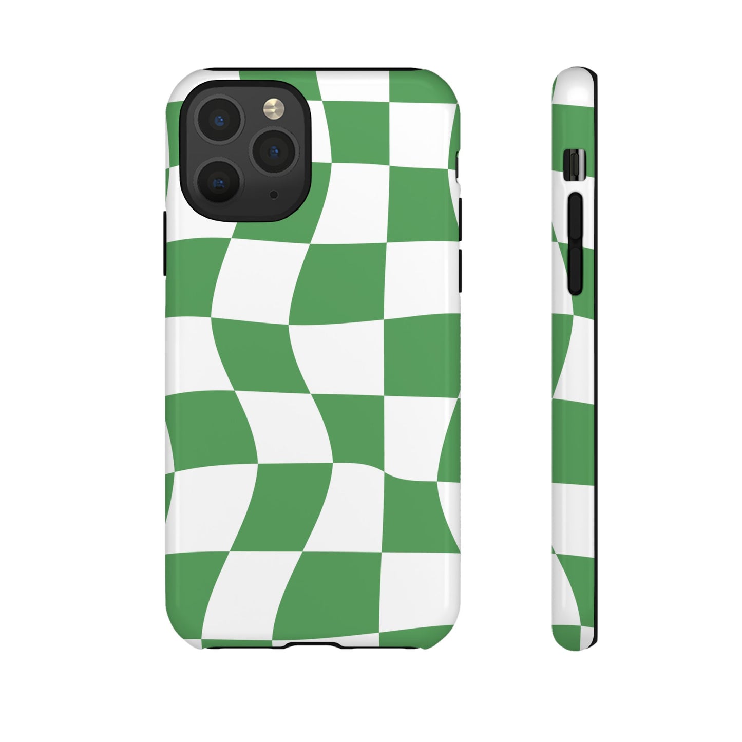 Wavy Green Chequered Tough Case