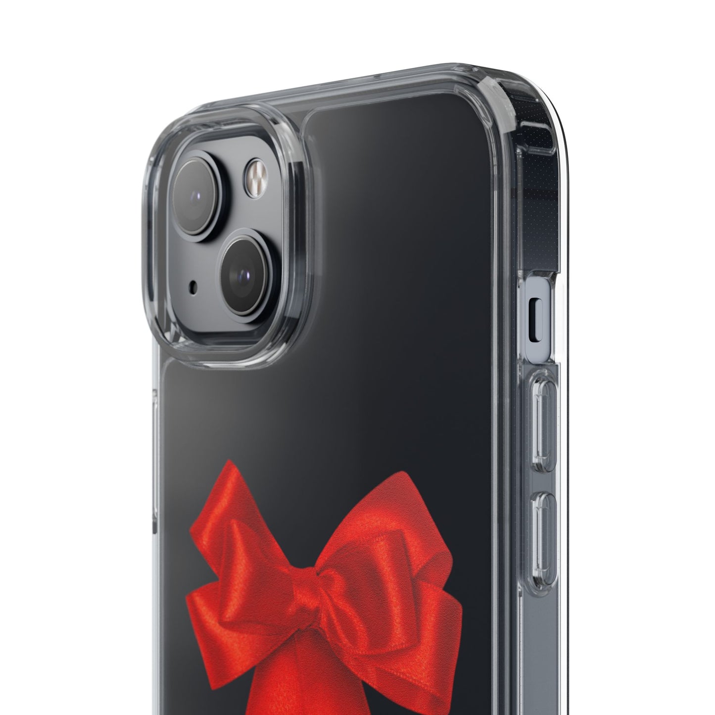 Aesthetic Red Bow Clear Case