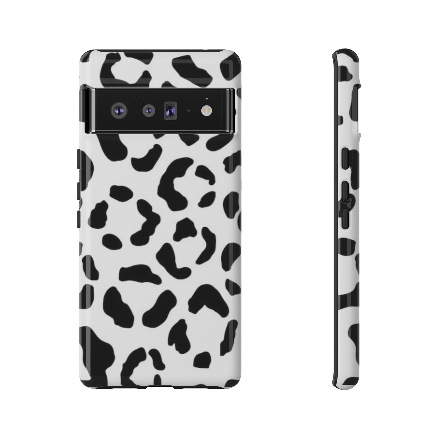 Black and White Leopard Print Tough Case