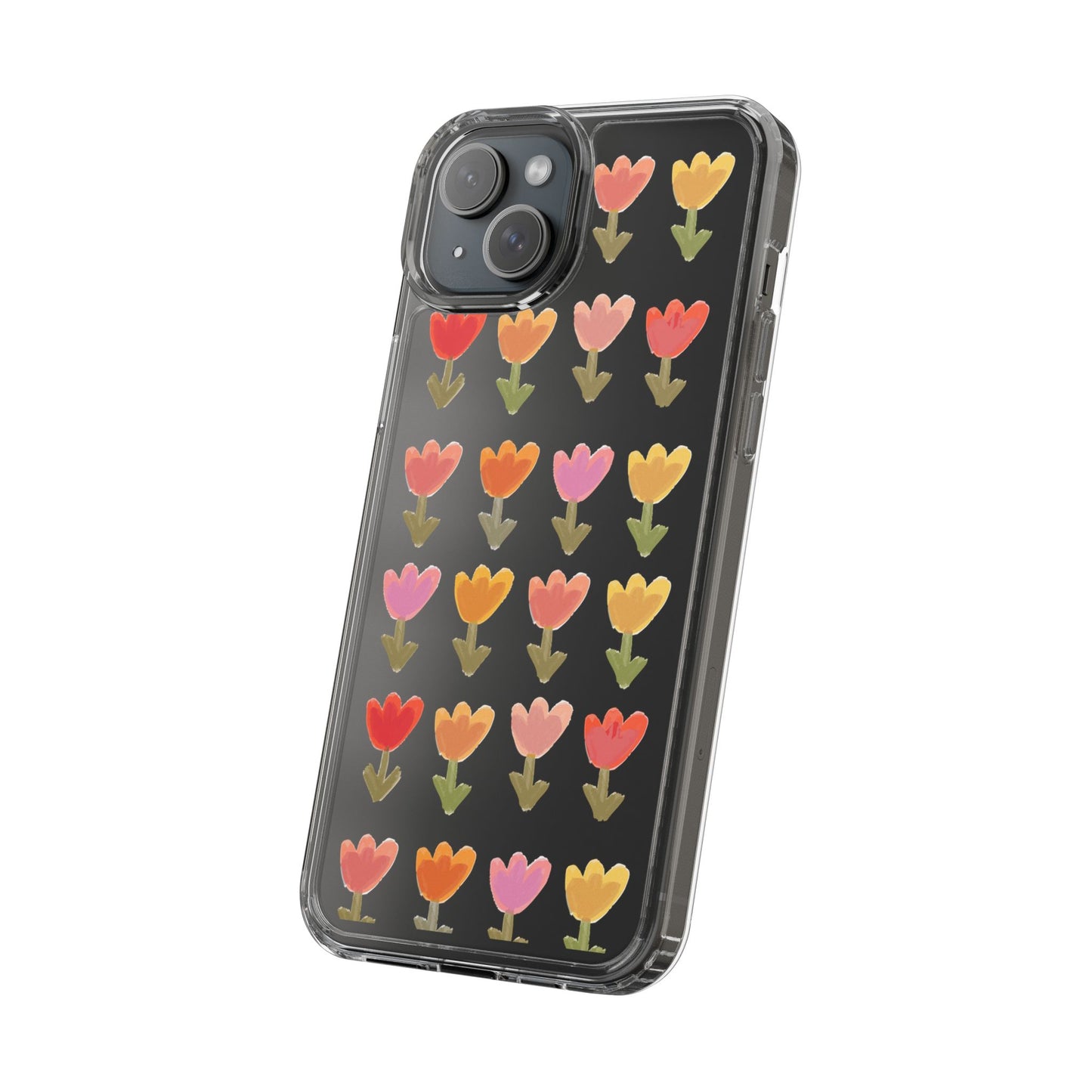 Pastel Flowers Clear Phone Case