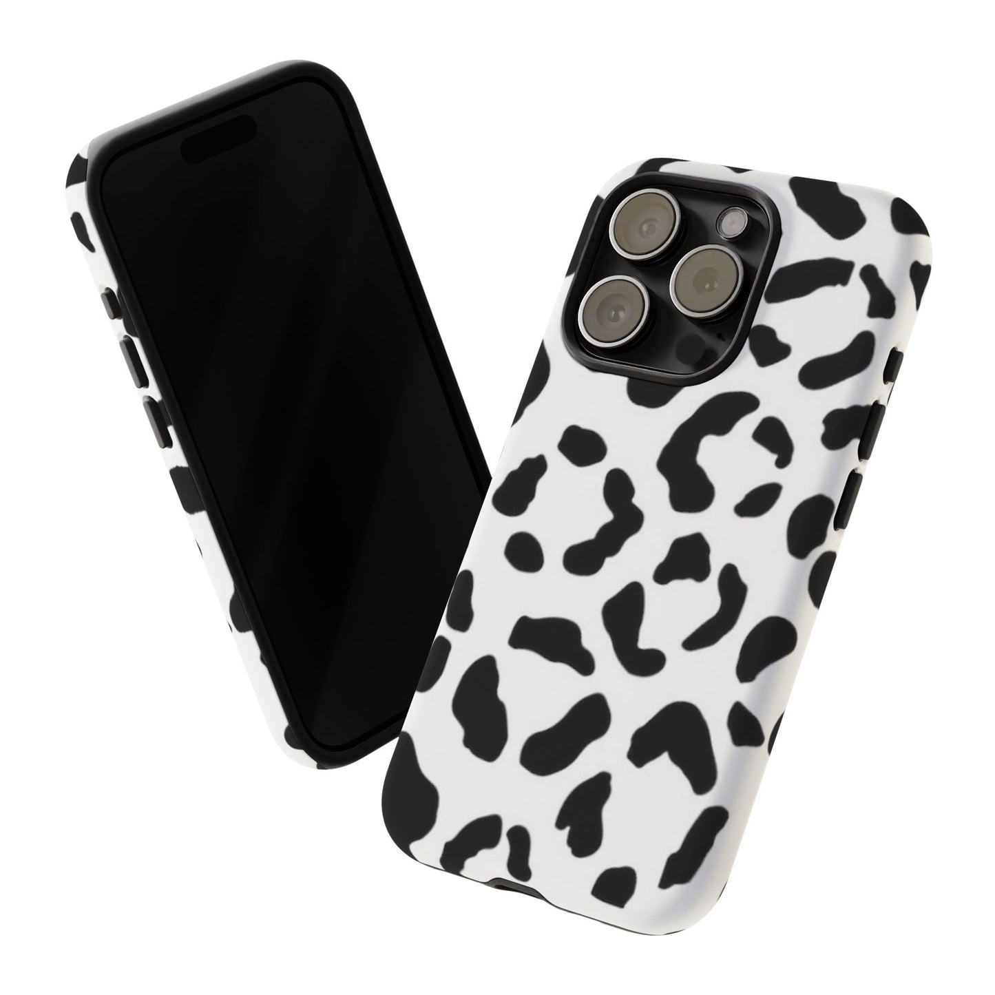 Black and White Leopard Print Tough Case