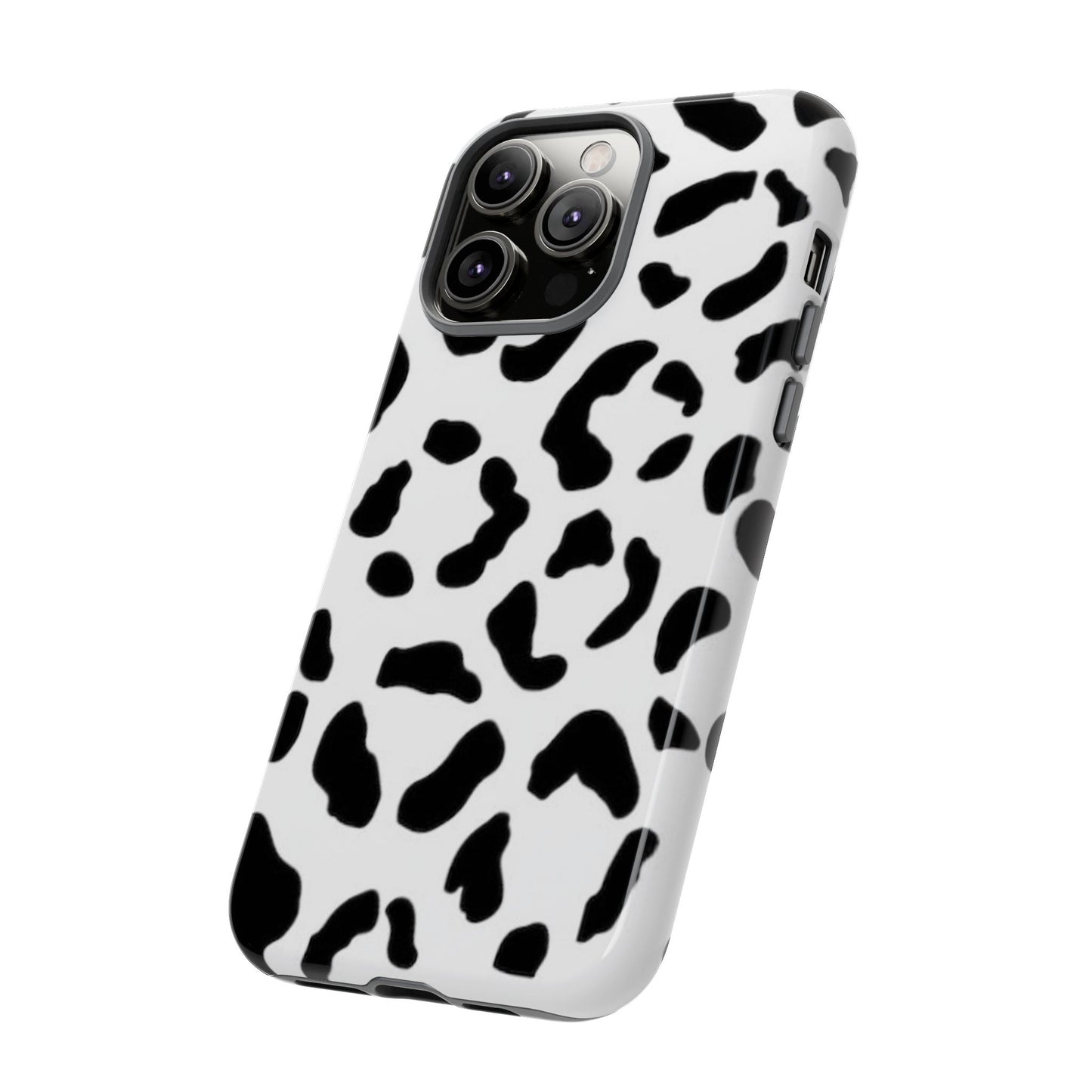 Black and White Leopard Print Tough Case