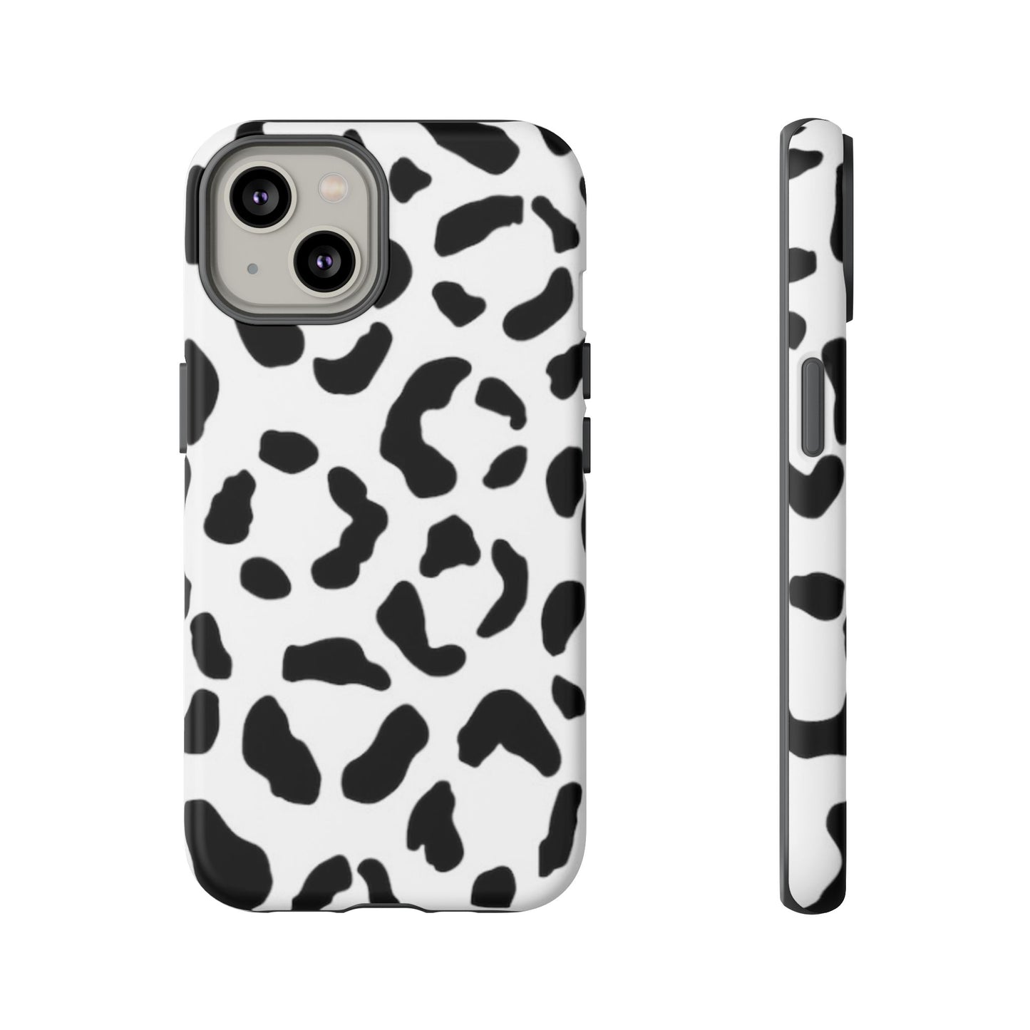 Black and White Leopard Print Tough Case