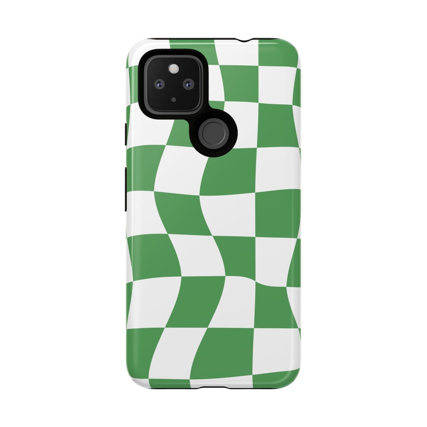 Wavy Green Chequered Tough Case