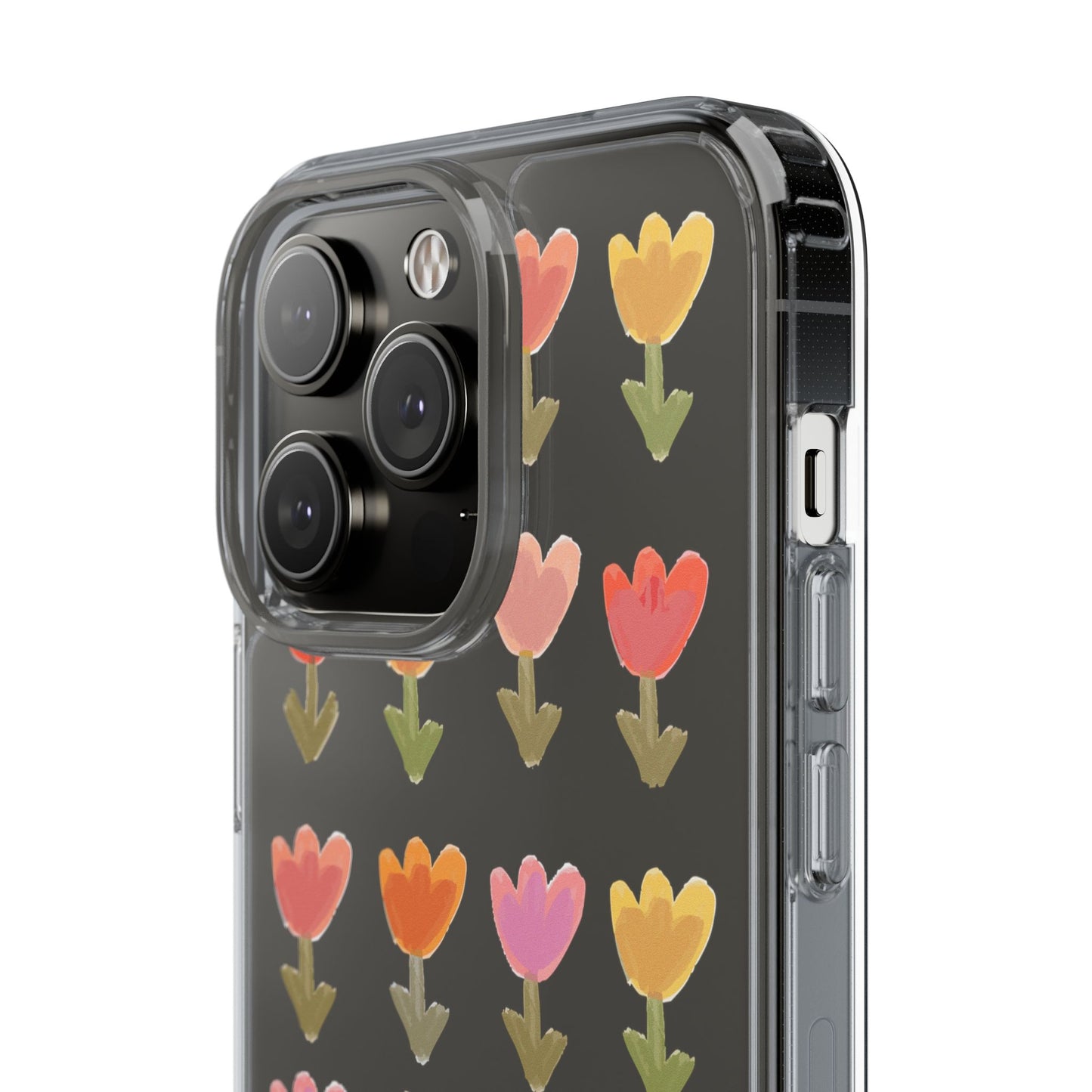 Pastel Flowers Clear Phone Case