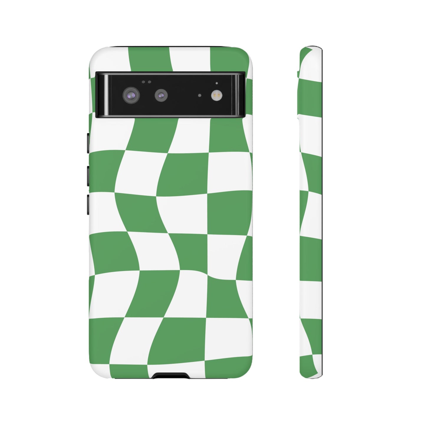Wavy Green Chequered Tough Case