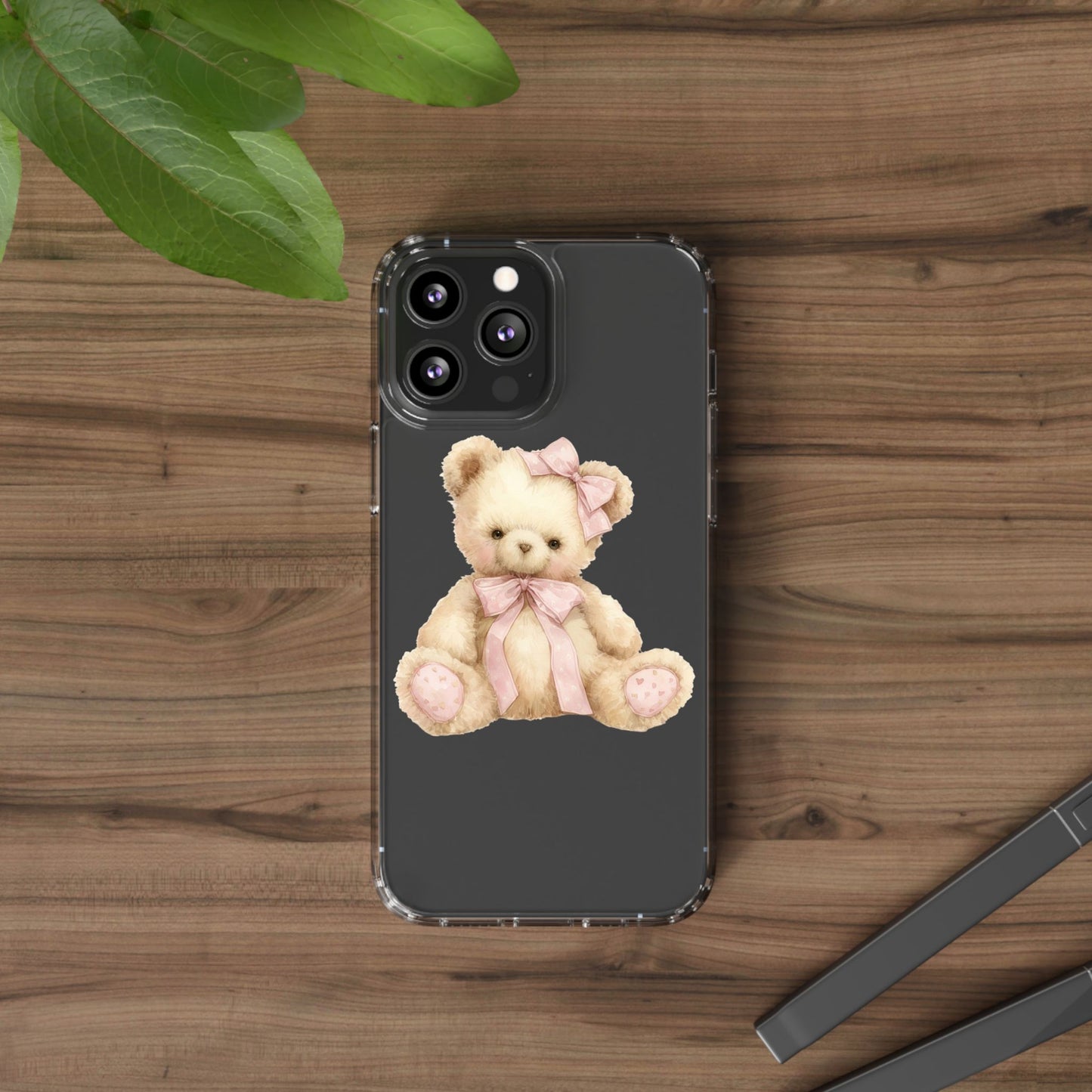 Coquette Teddy Bear Clear Case