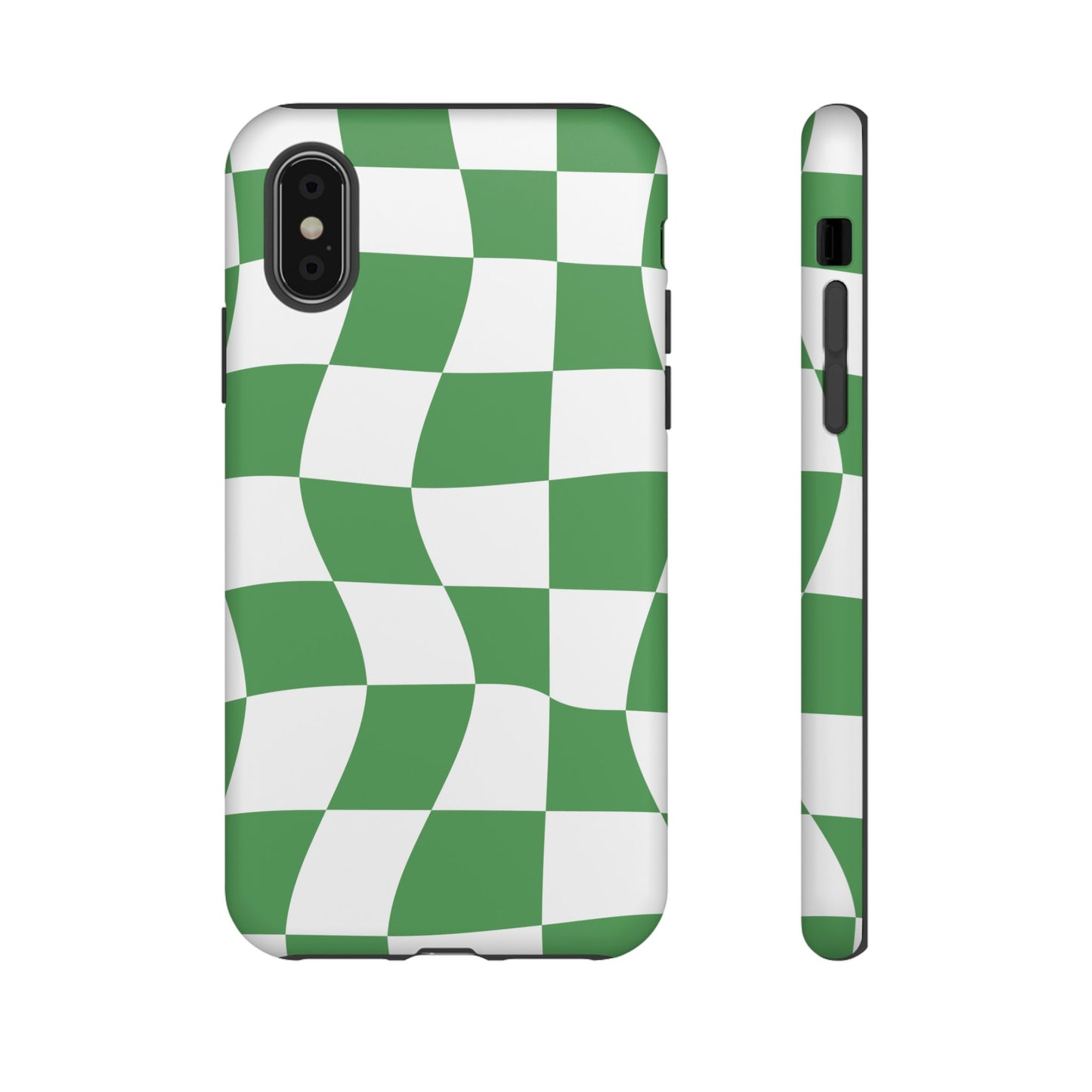 Wavy Green Chequered Tough Case