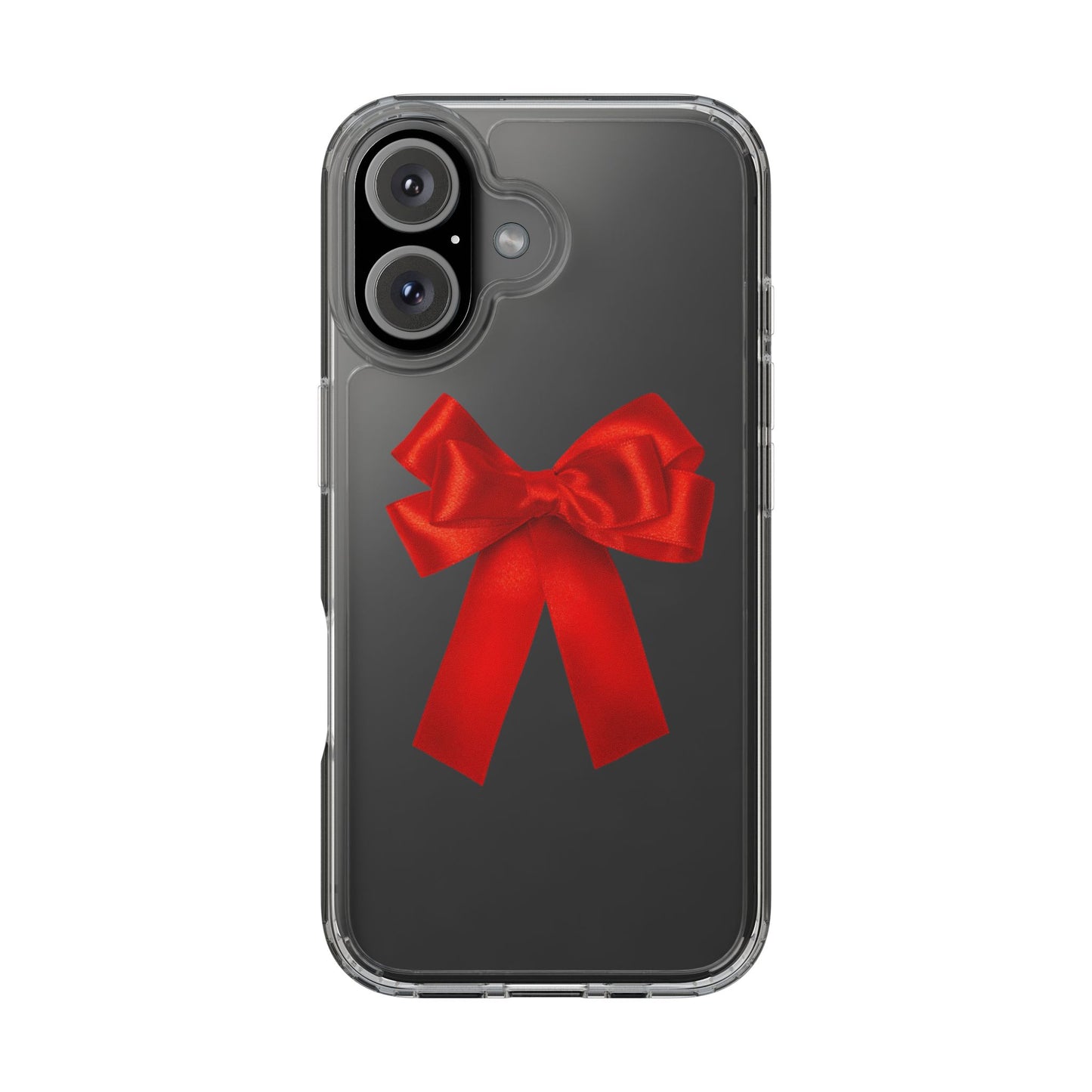 Aesthetic Red Bow Clear Case