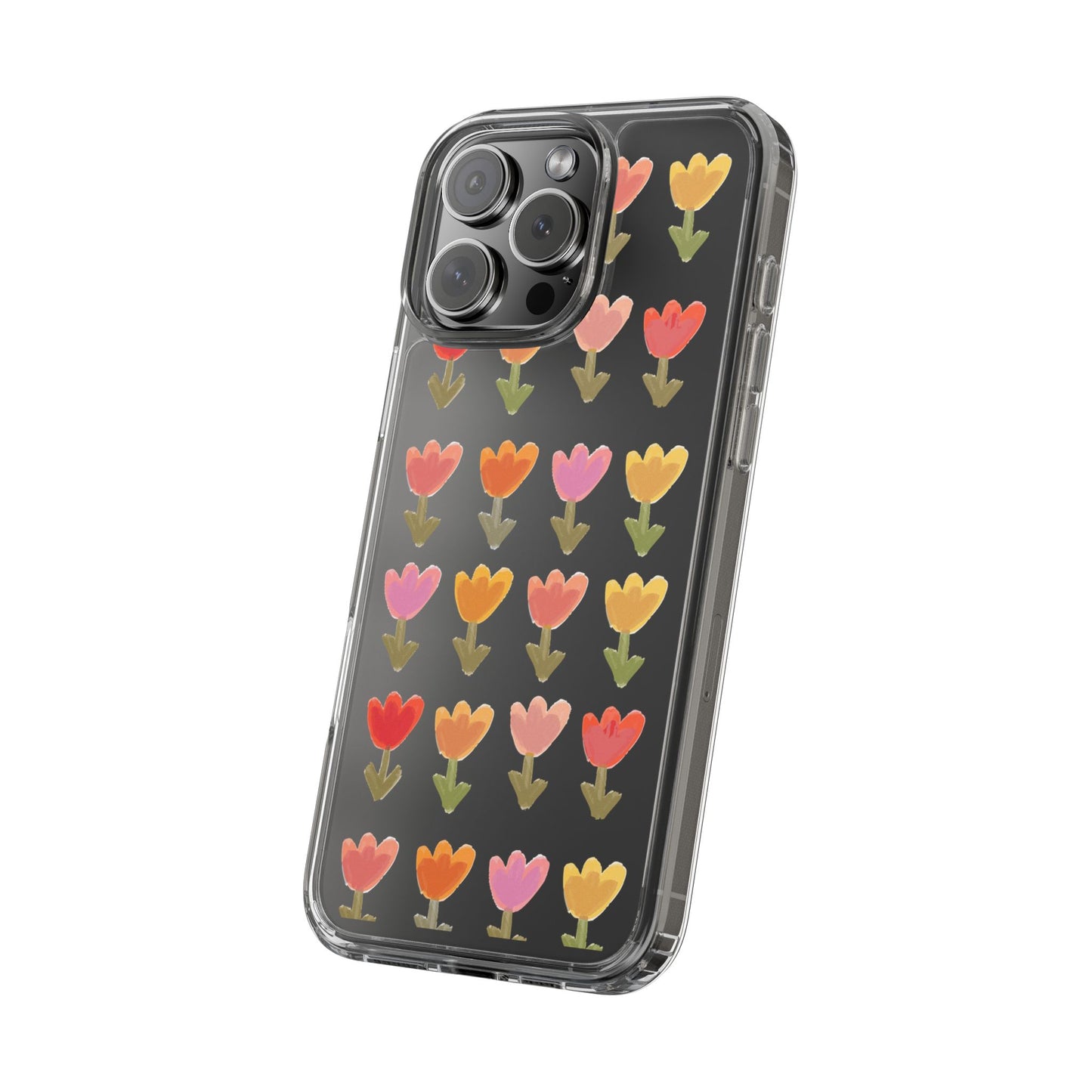 Pastel Flowers Clear Phone Case