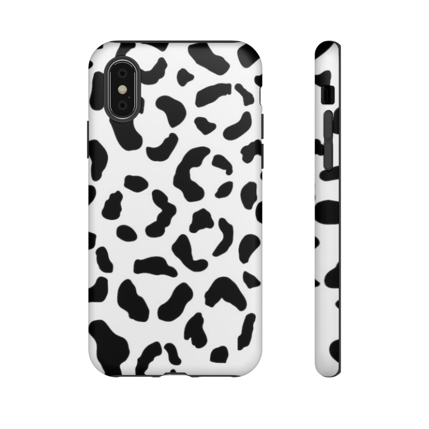 Black and White Leopard Print Tough Case