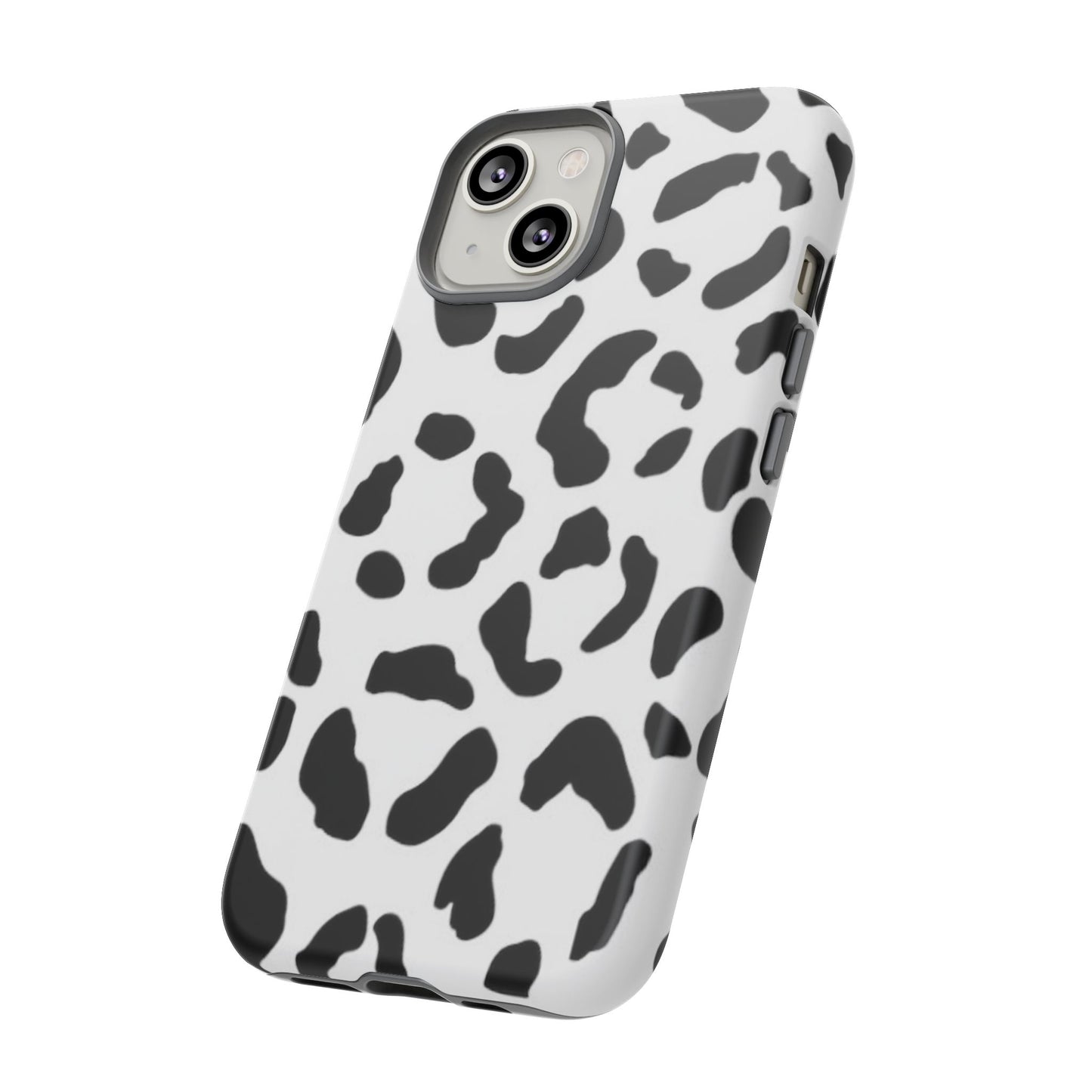 Black and White Leopard Print Tough Case