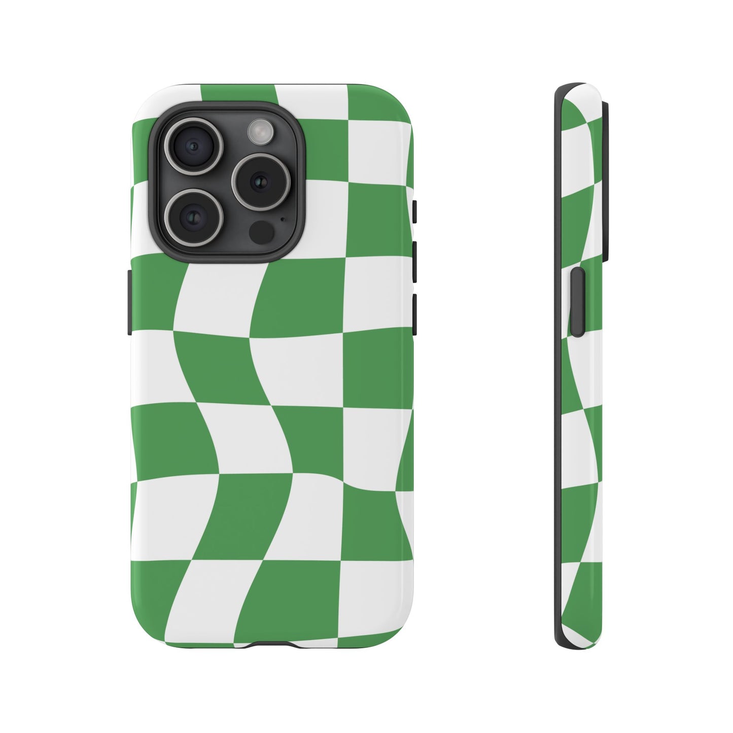 Wavy Green Chequered Tough Case
