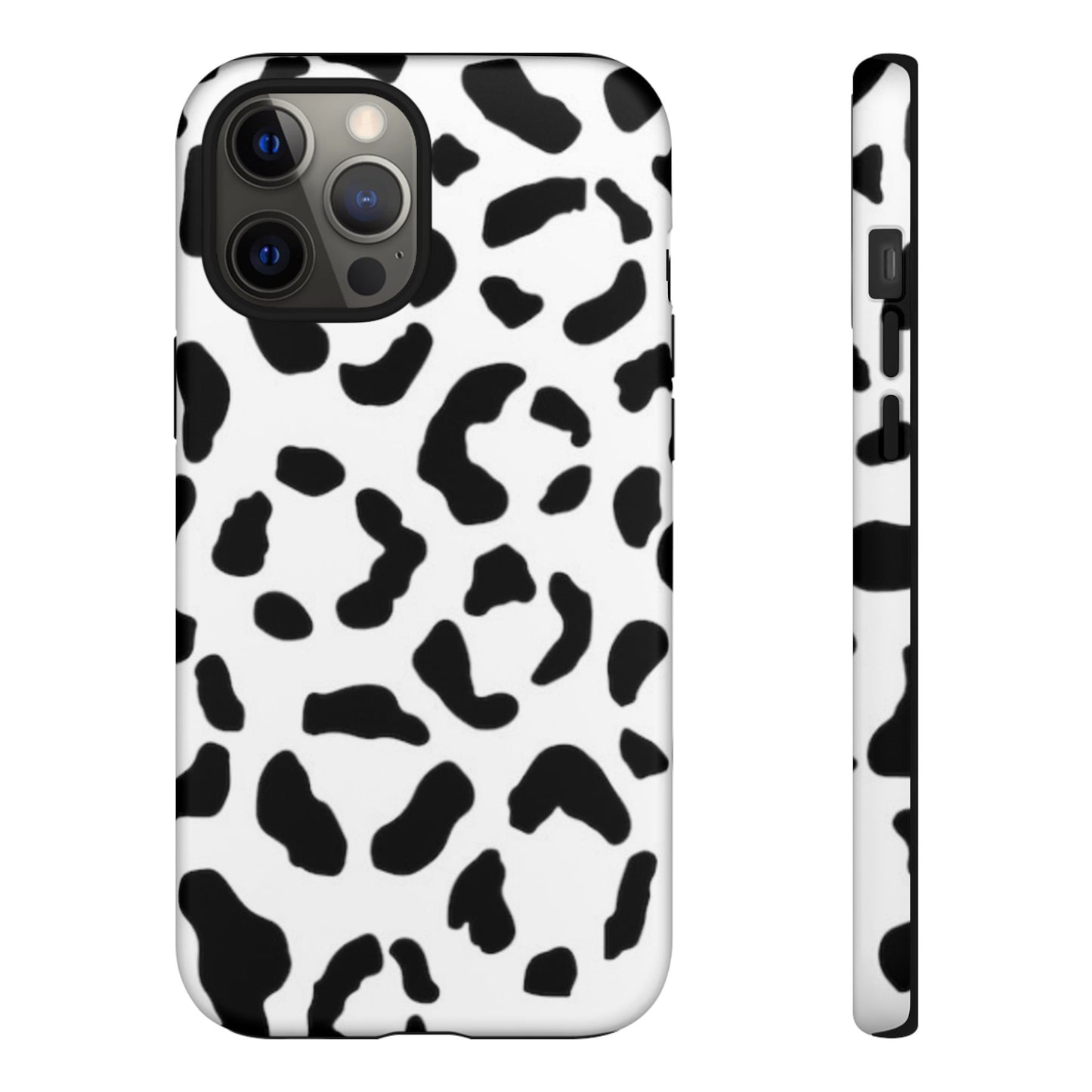Black and White Leopard Print Tough Case