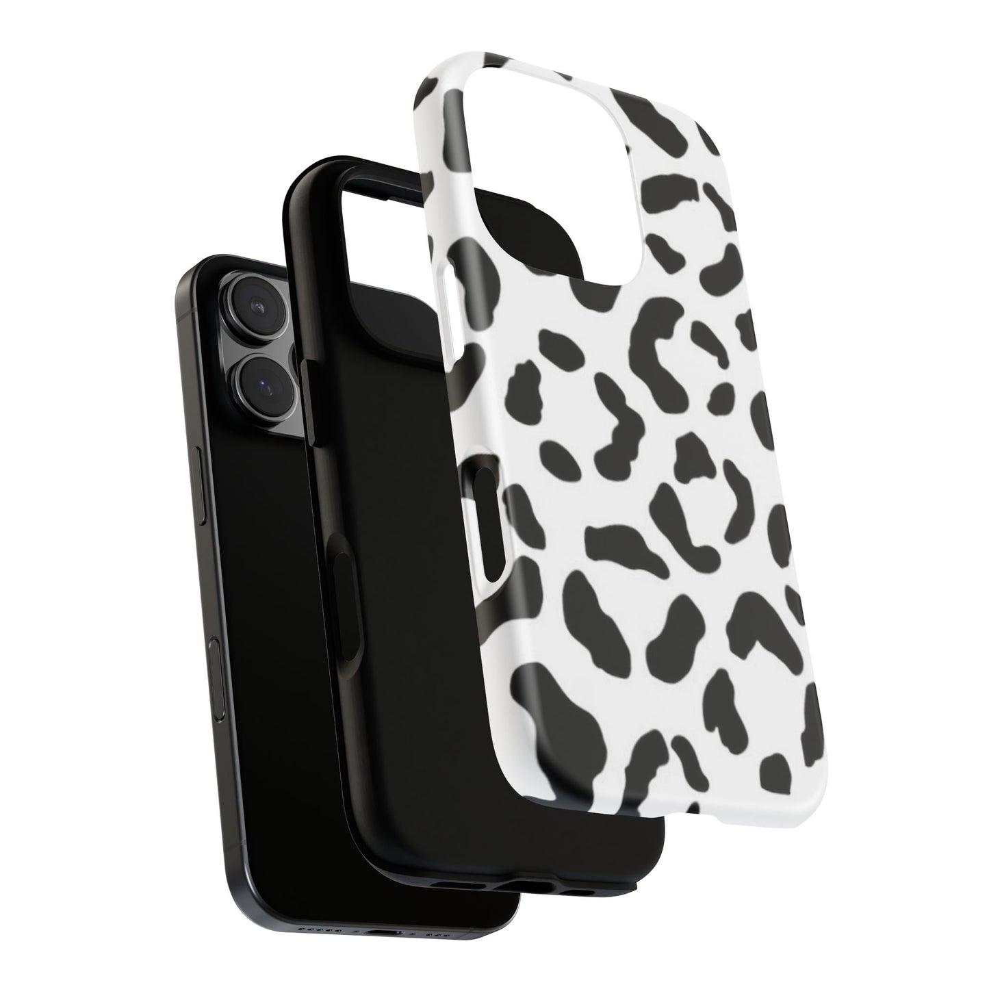 Black and White Leopard Print Tough Case