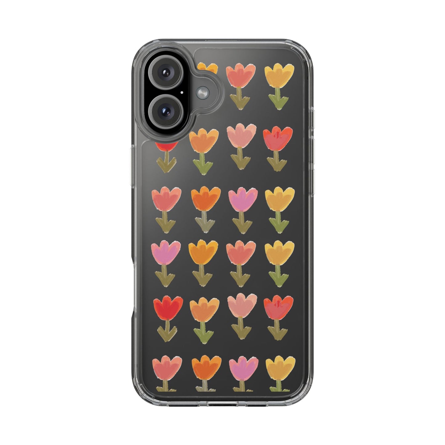 Pastel Flowers Clear Phone Case