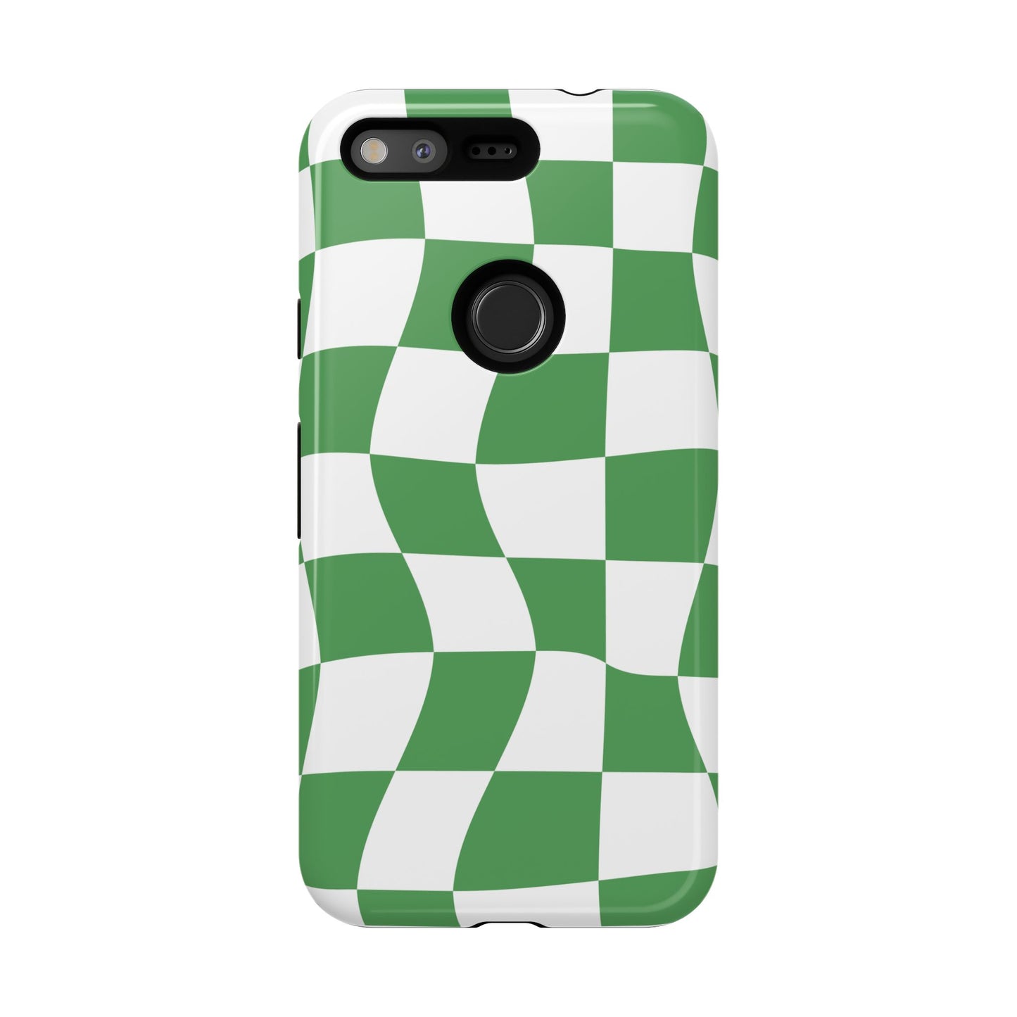 Wavy Green Chequered Tough Case