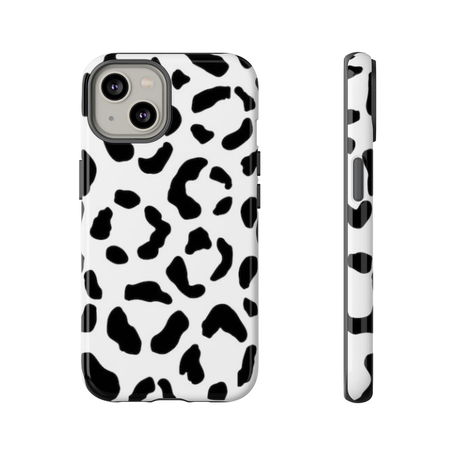 Black and White Leopard Print Tough Case