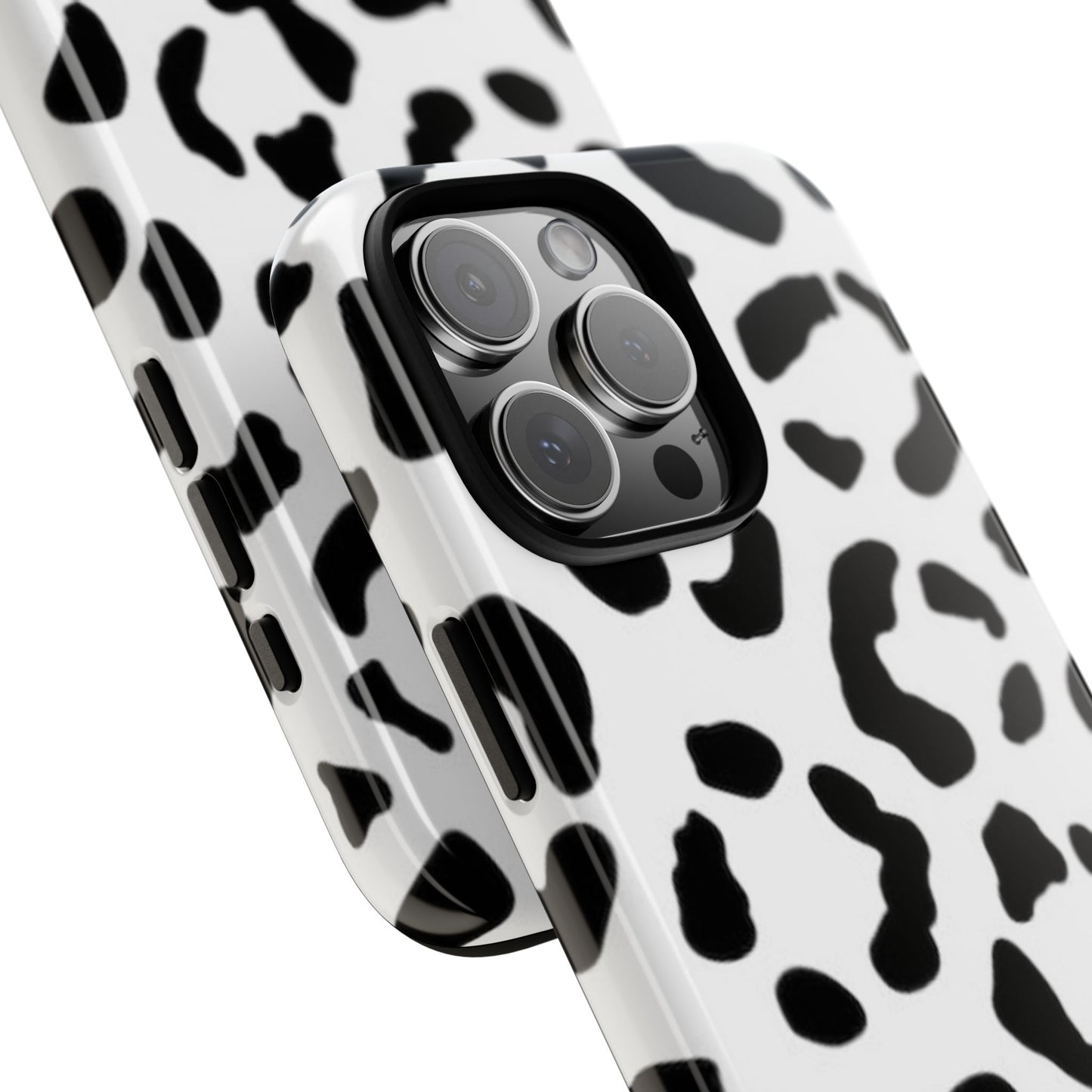 Black and White Leopard Print Tough Case