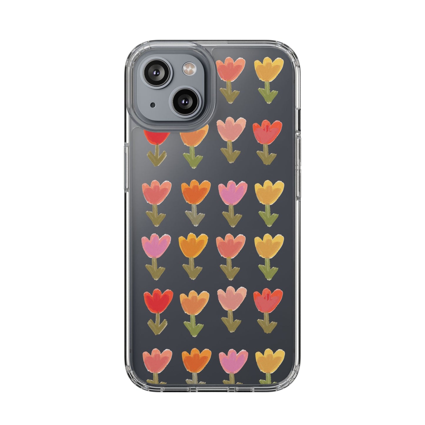 Pastel Flowers Clear Phone Case