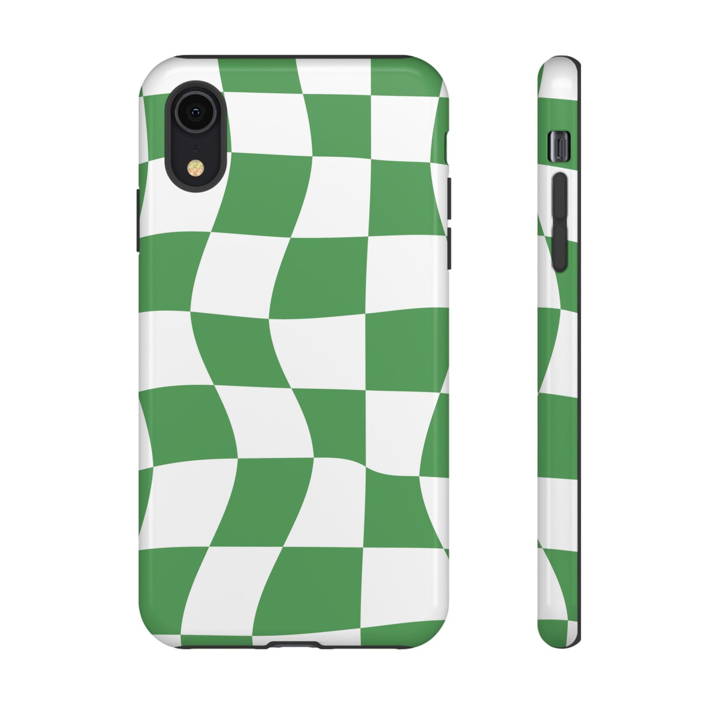 Wavy Green Chequered Tough Case