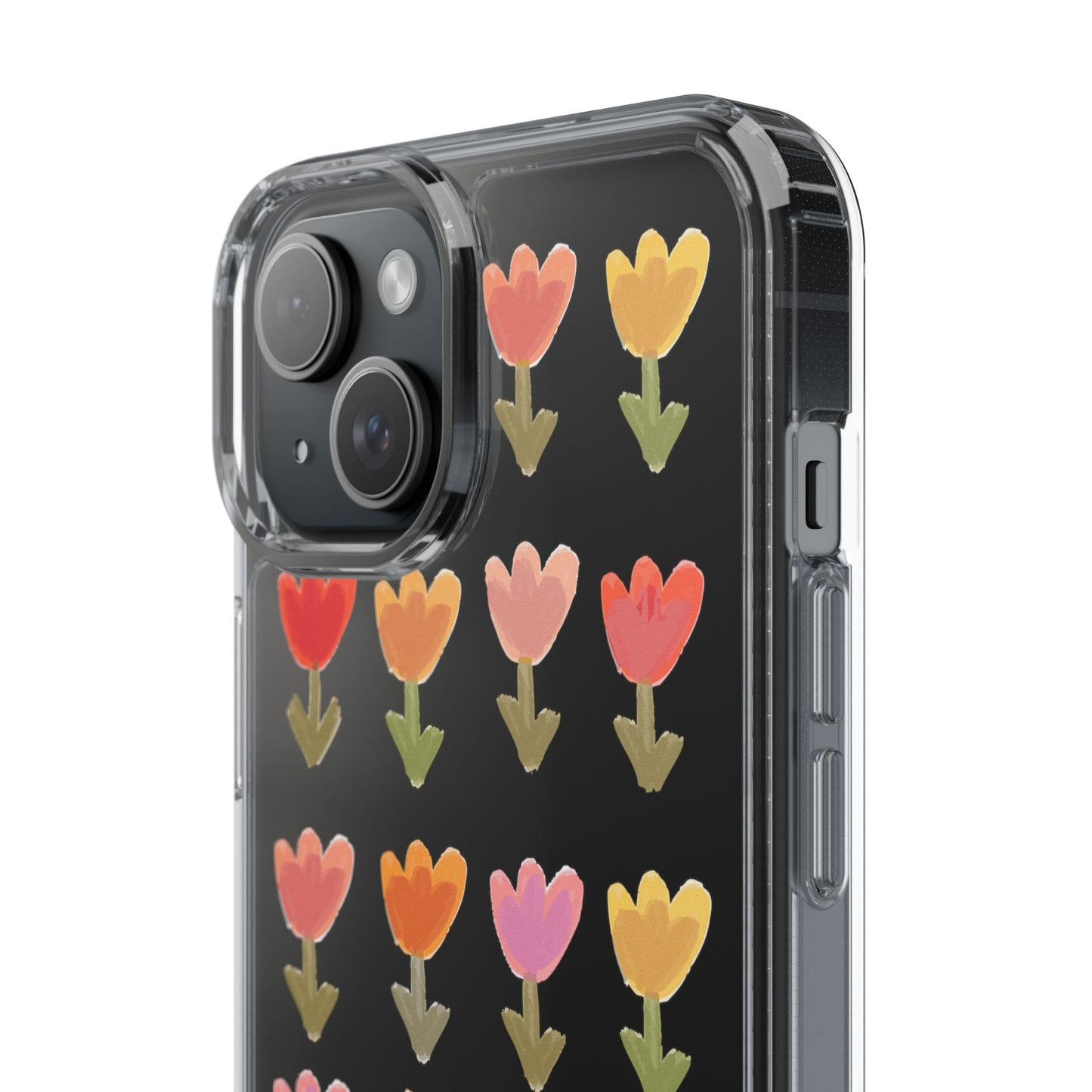 Pastel Flowers Clear Phone Case