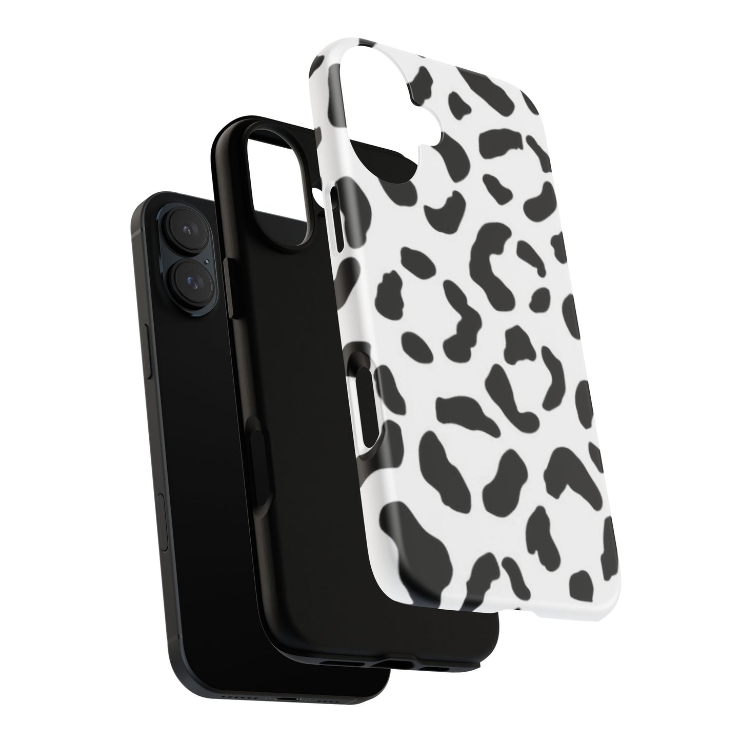 Black and White Leopard Print Tough Case