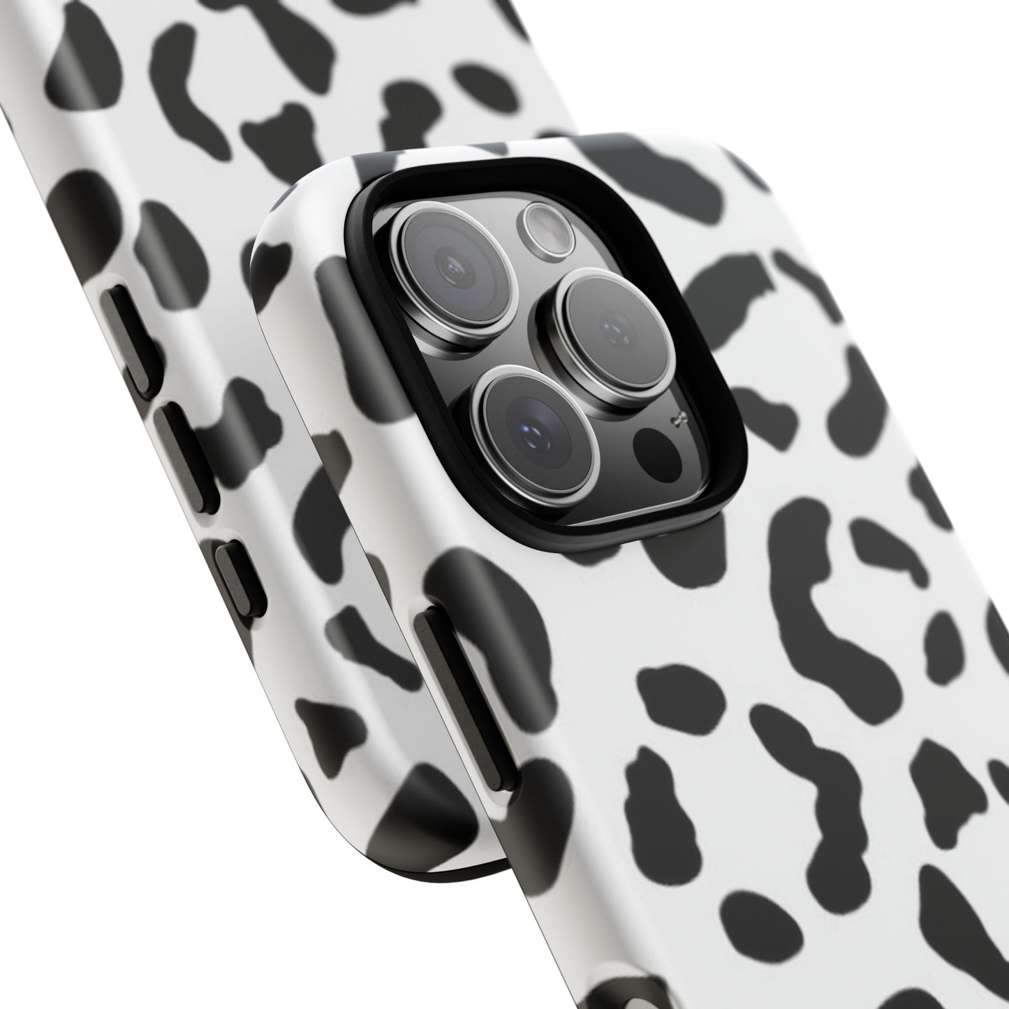 Black and White Leopard Print Tough Case