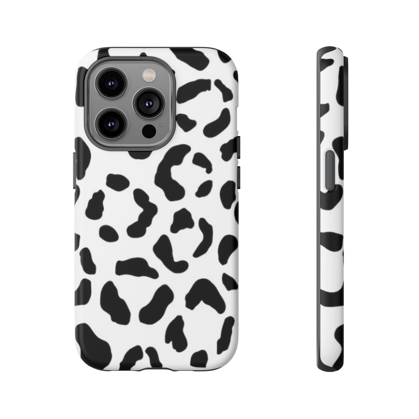 Black and White Leopard Print Tough Case