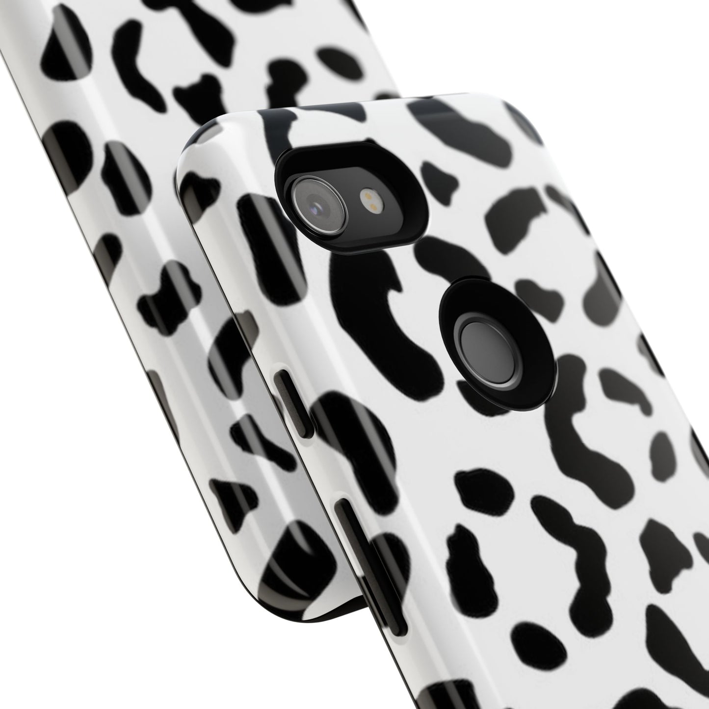 Black and White Leopard Print Tough Case