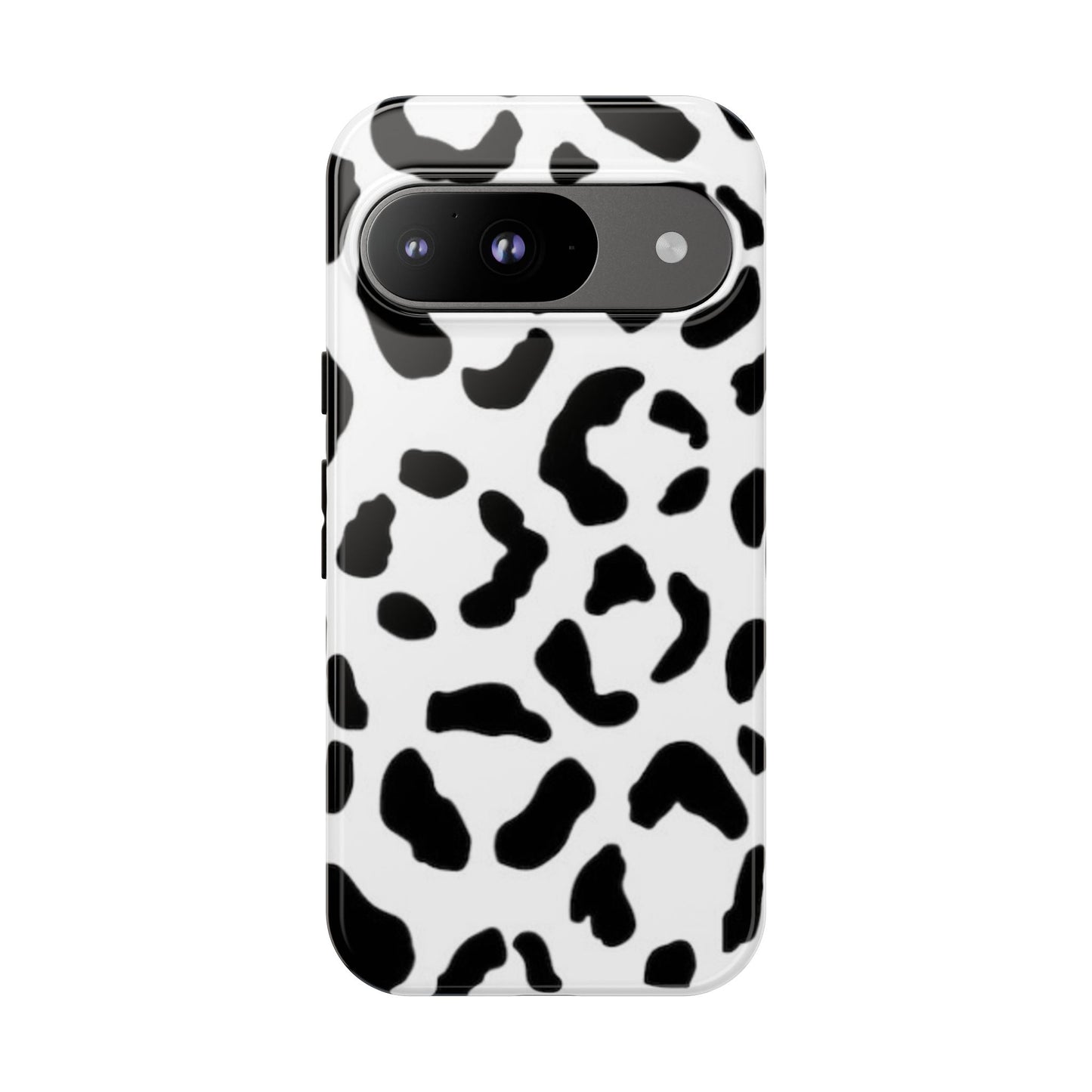 Black and White Leopard Print Tough Case