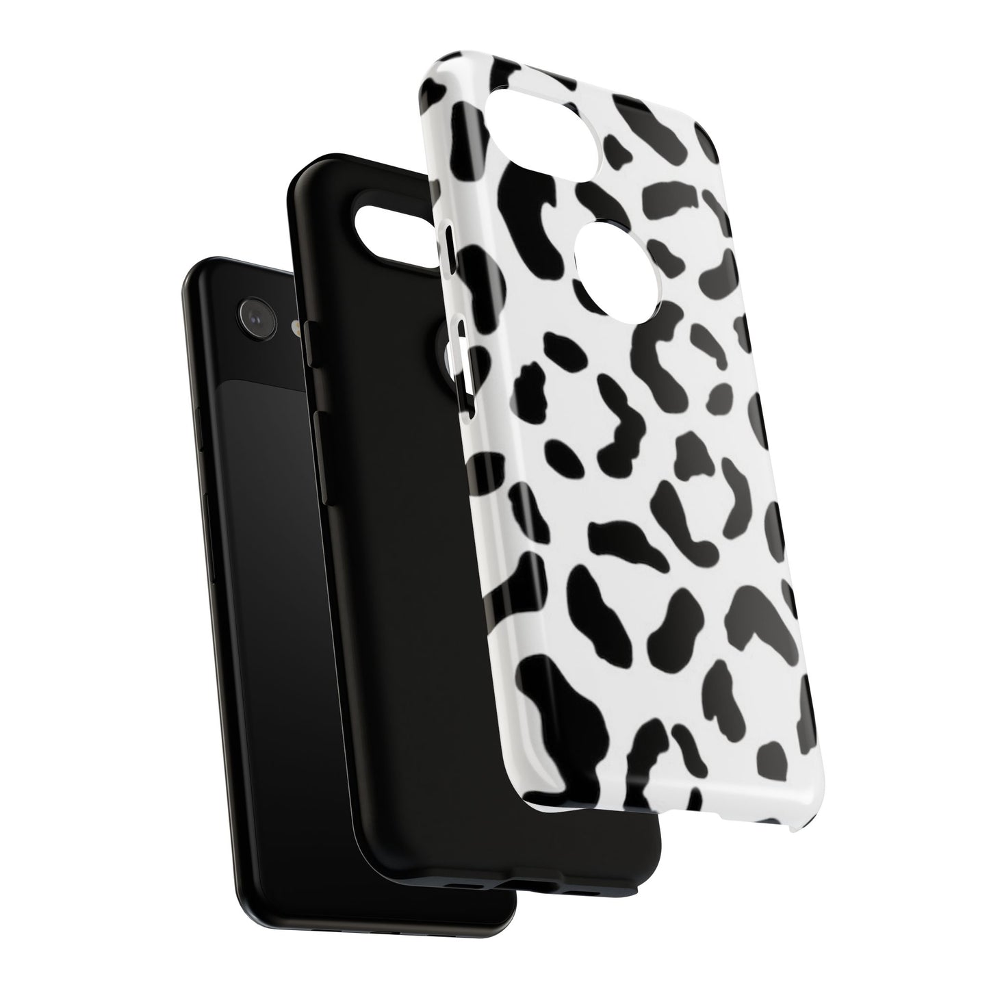 Black and White Leopard Print Tough Case