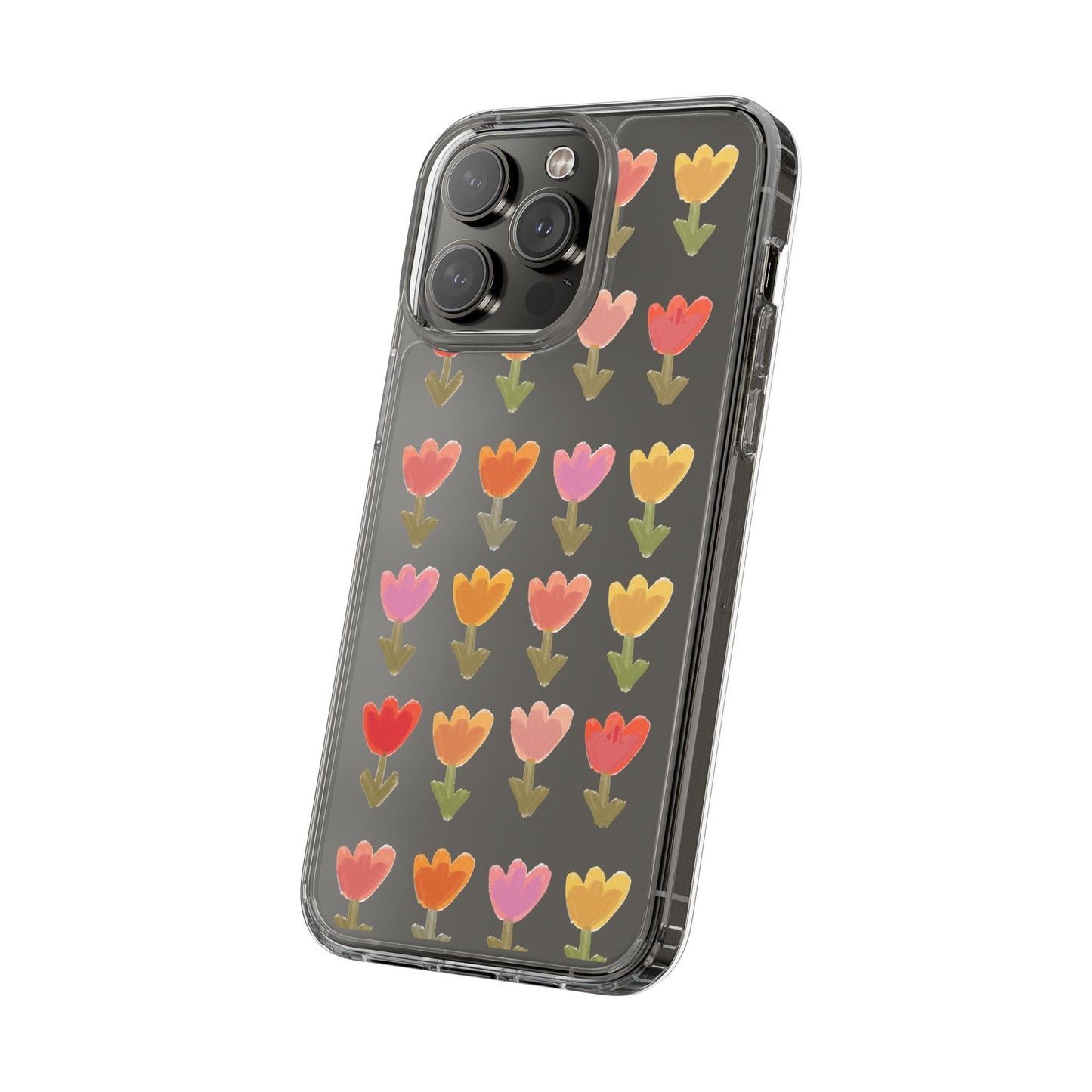 Pastel Flowers Clear Phone Case