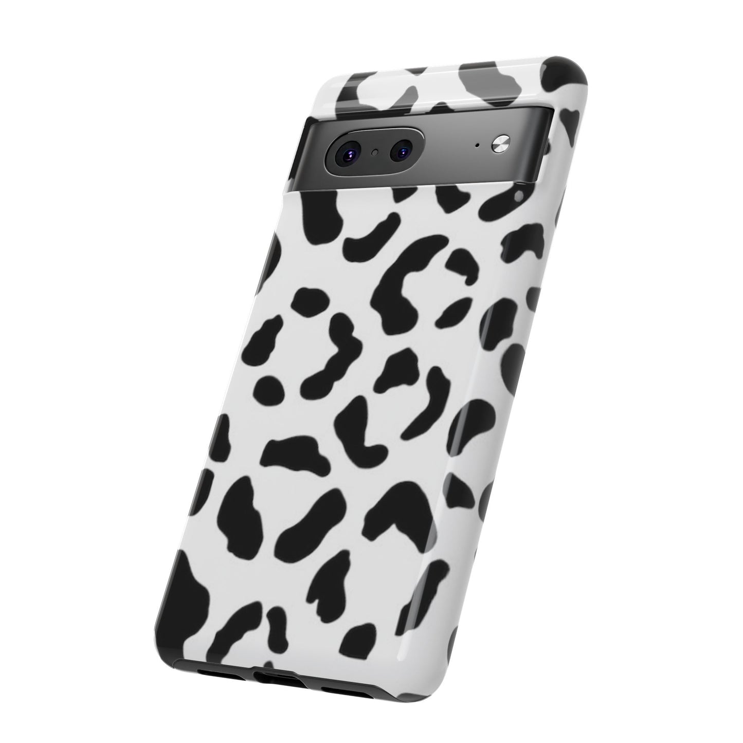 Black and White Leopard Print Tough Case