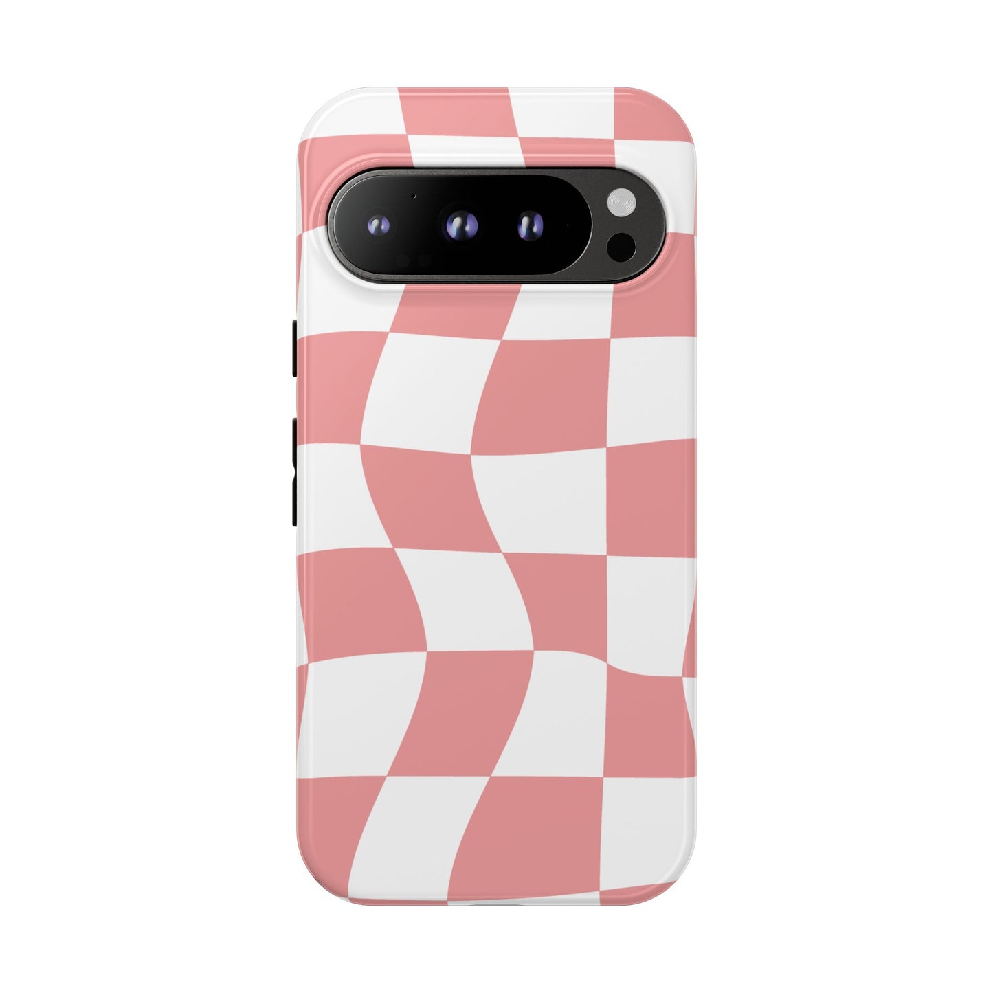 Wavy Pink Chequered Tough Case