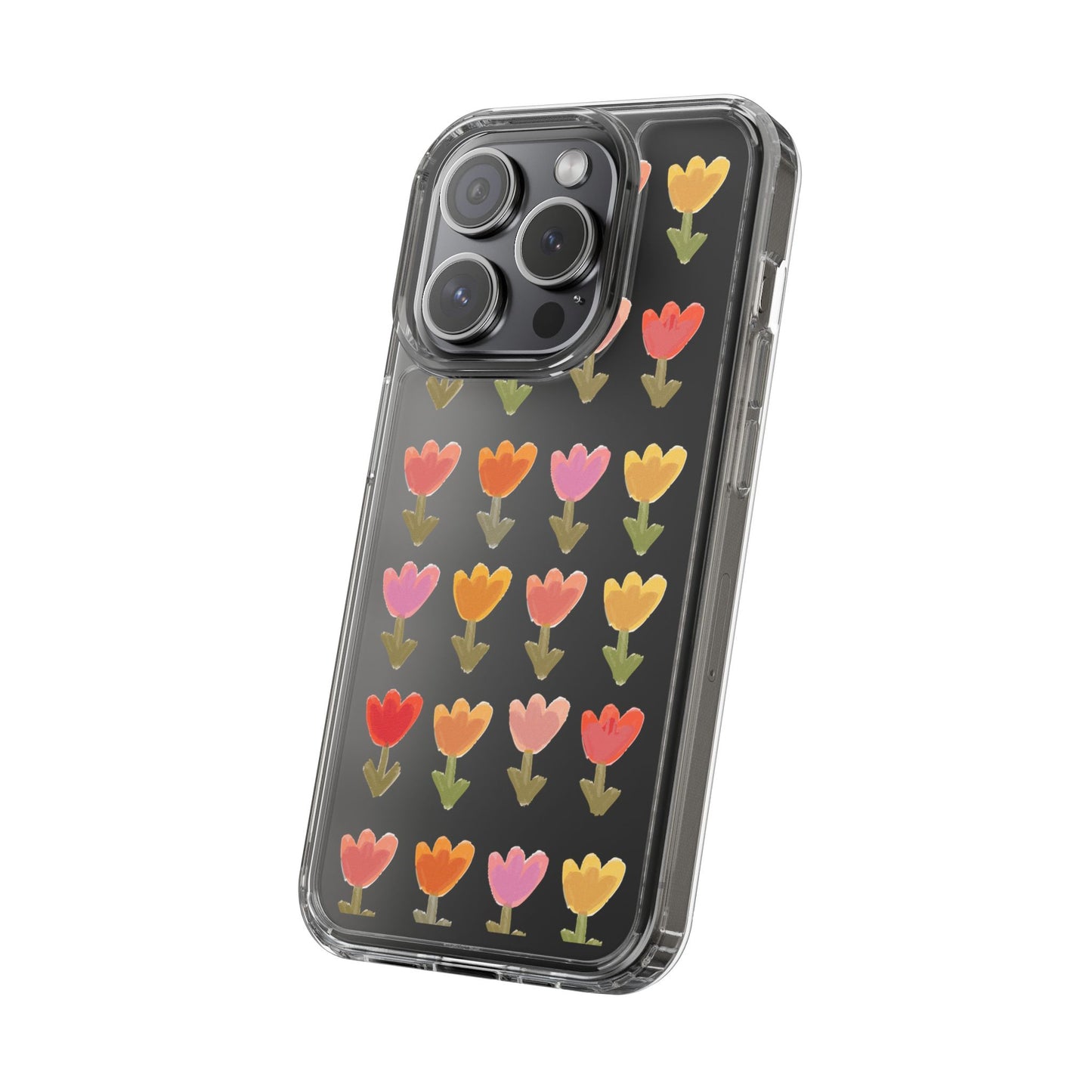 Pastel Flowers Clear Phone Case