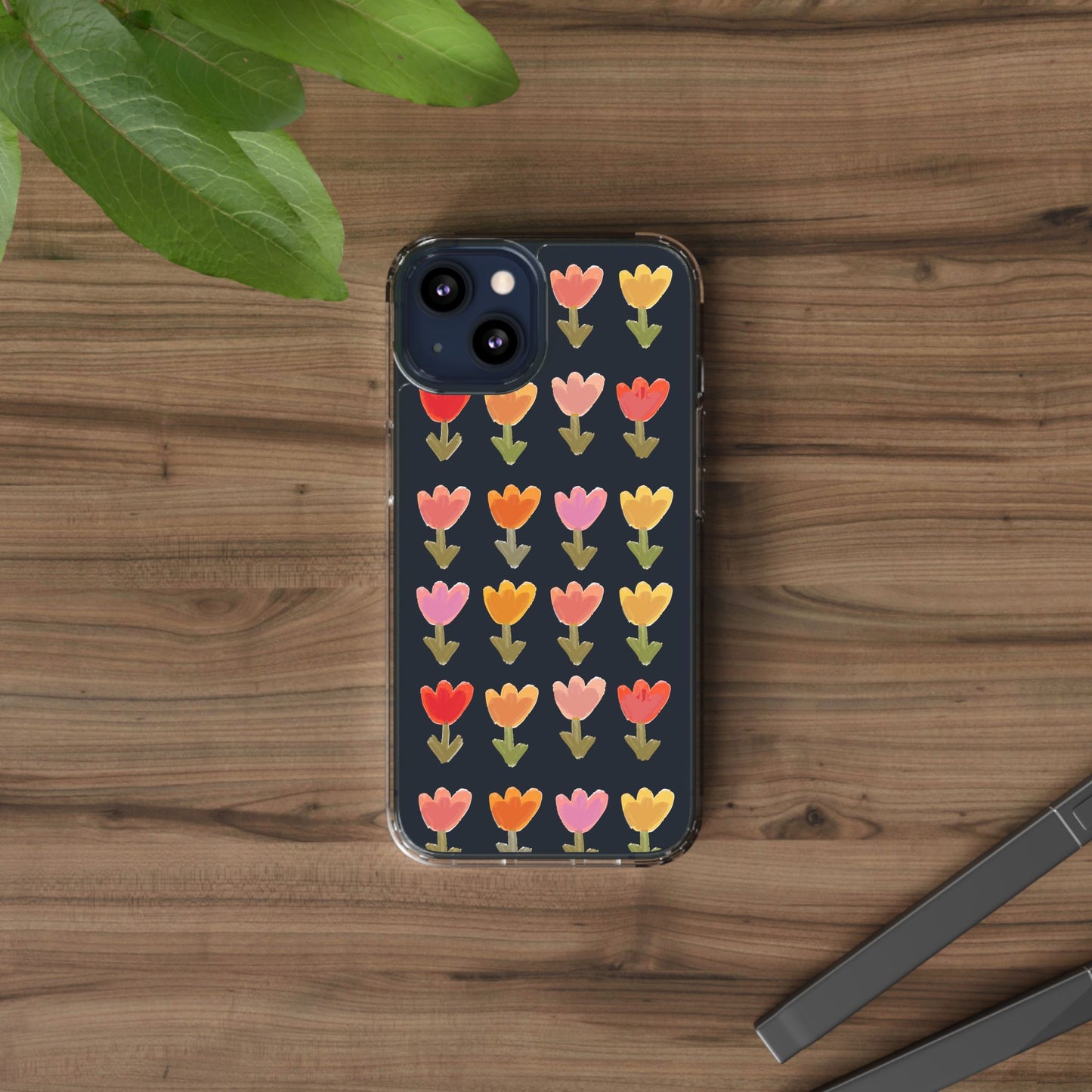 Pastel Flowers Clear Phone Case