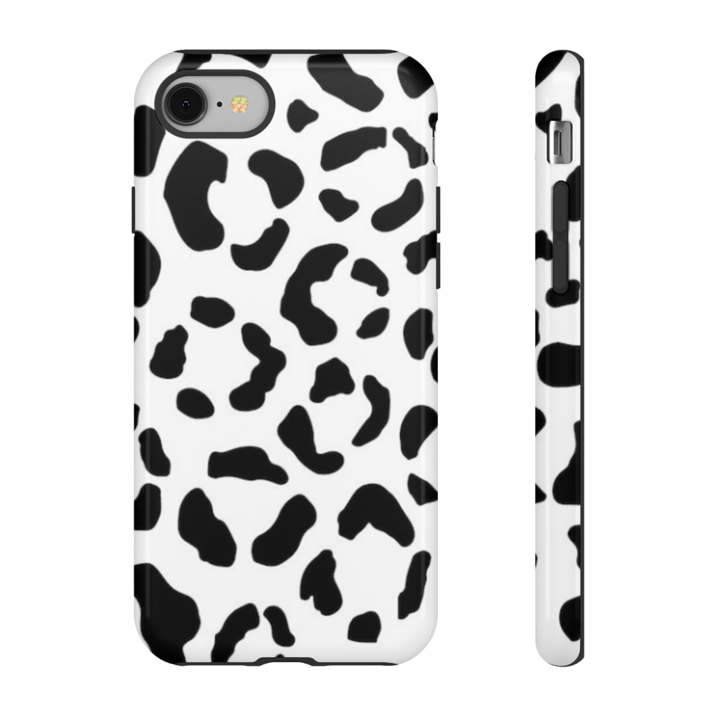 Black and White Leopard Print Tough Case
