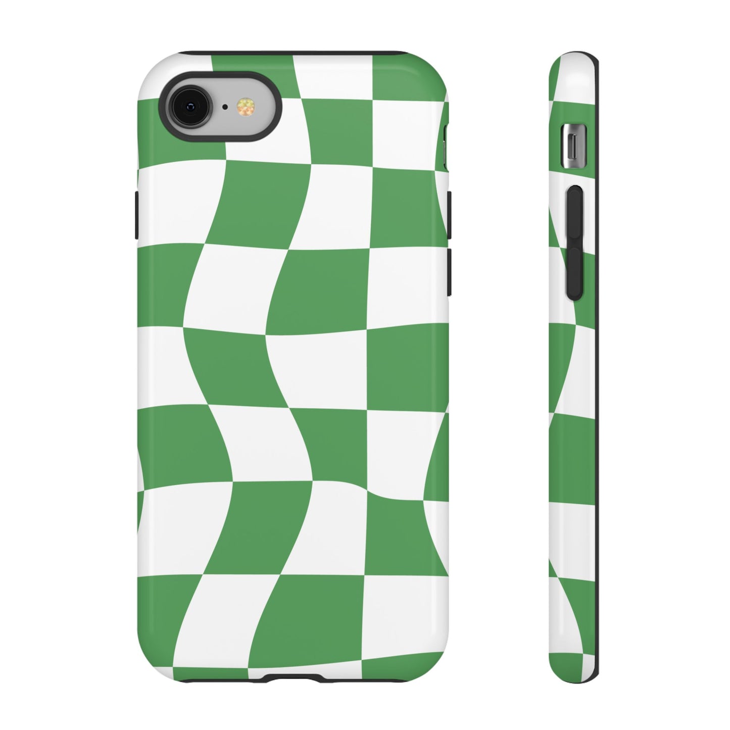 Wavy Green Chequered Tough Case